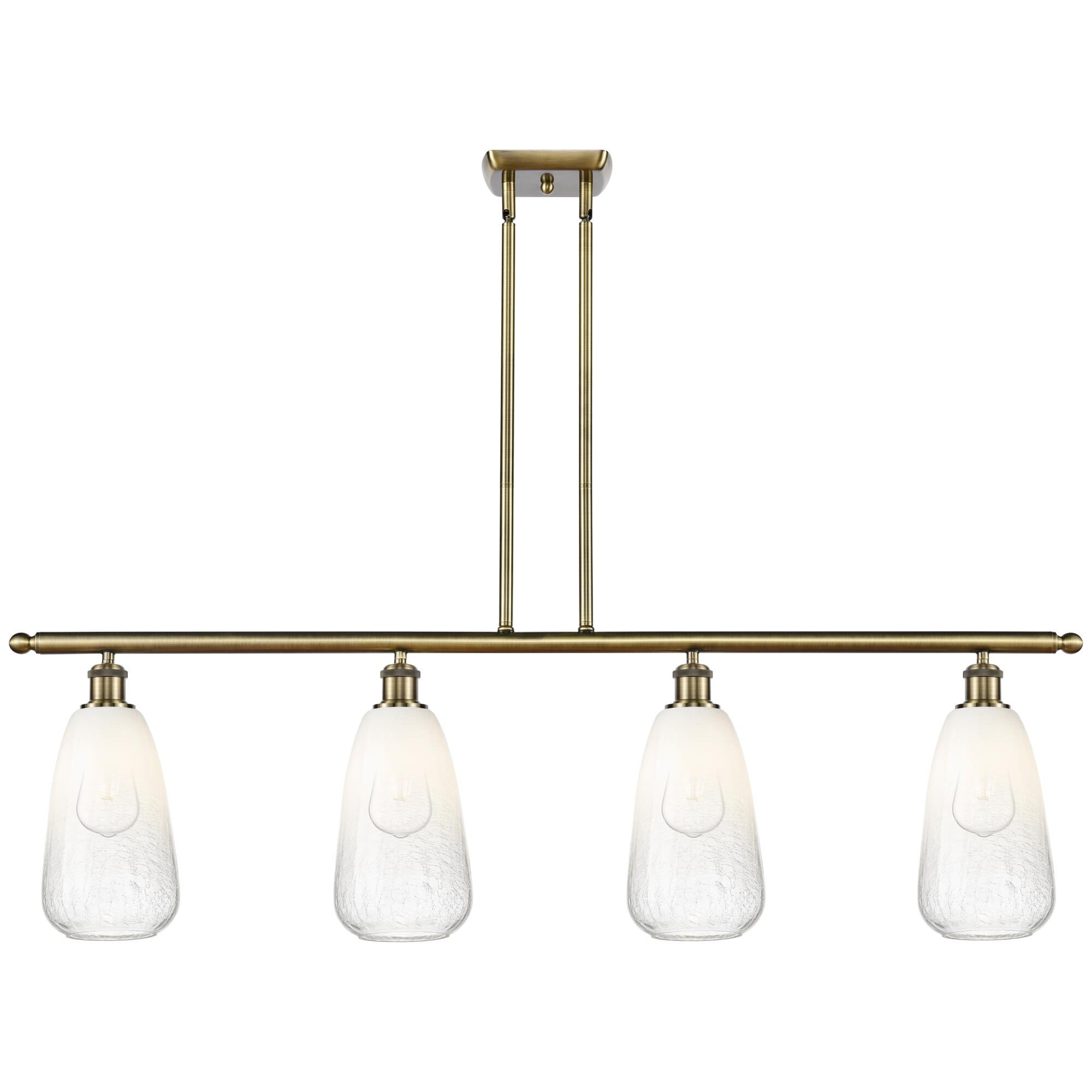 Shown in Antique Brass finish and Opal glass