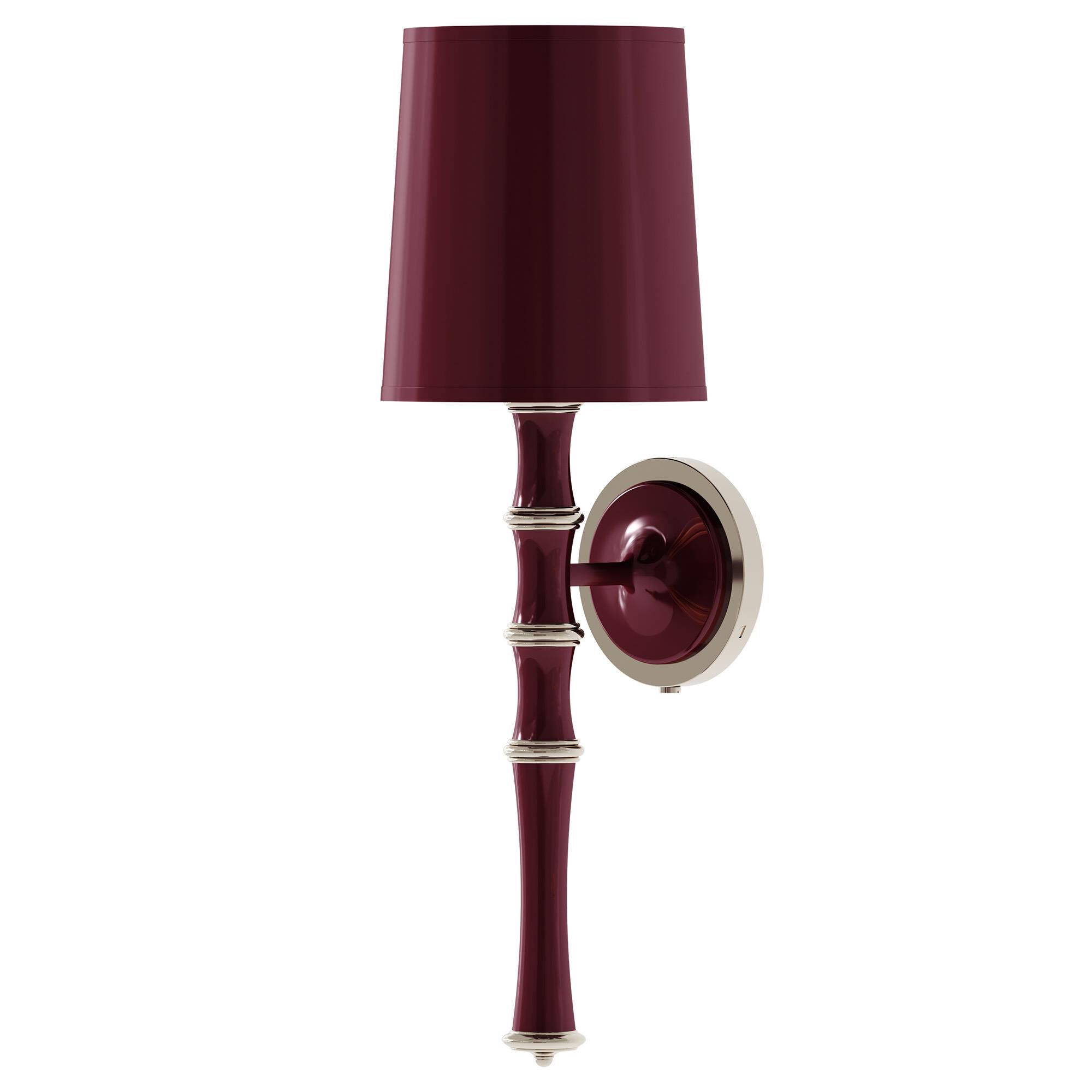 Shown in Sugar Plum finish and Celadon shade and Polished Nickel  accent