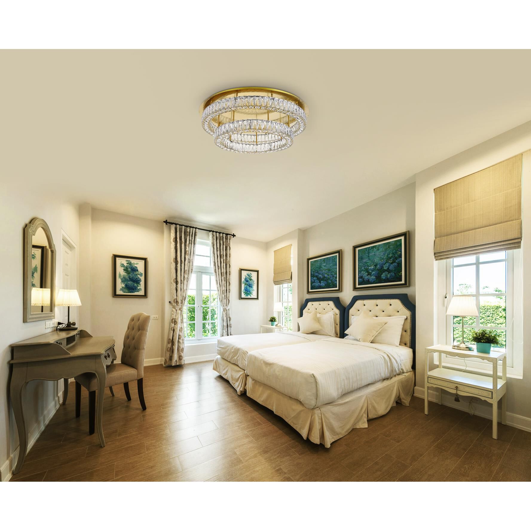 Monroe Semi Flush Mount by Elegant Lighting