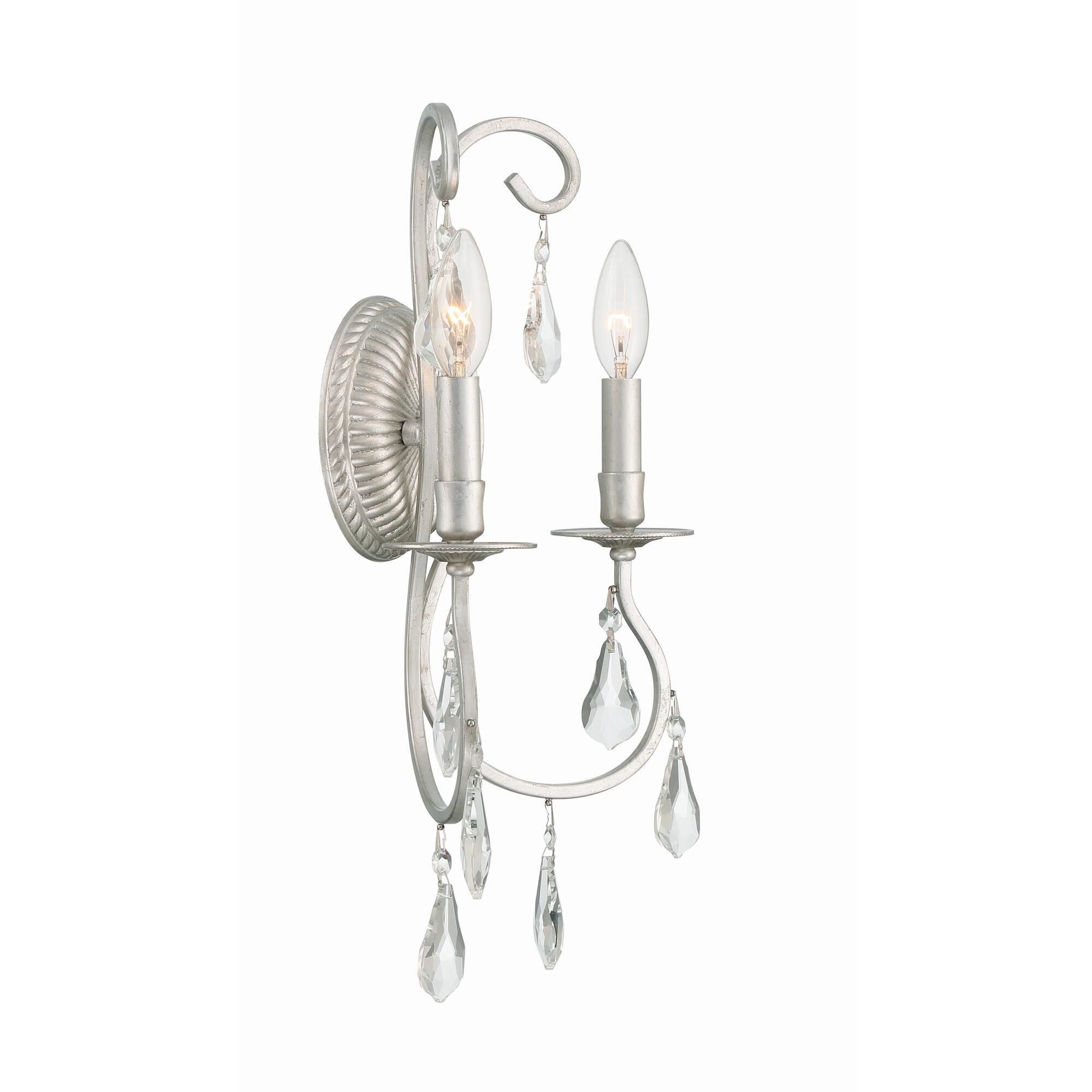 Shown in Olde Silver finish and Hand Cut Crystal crystal