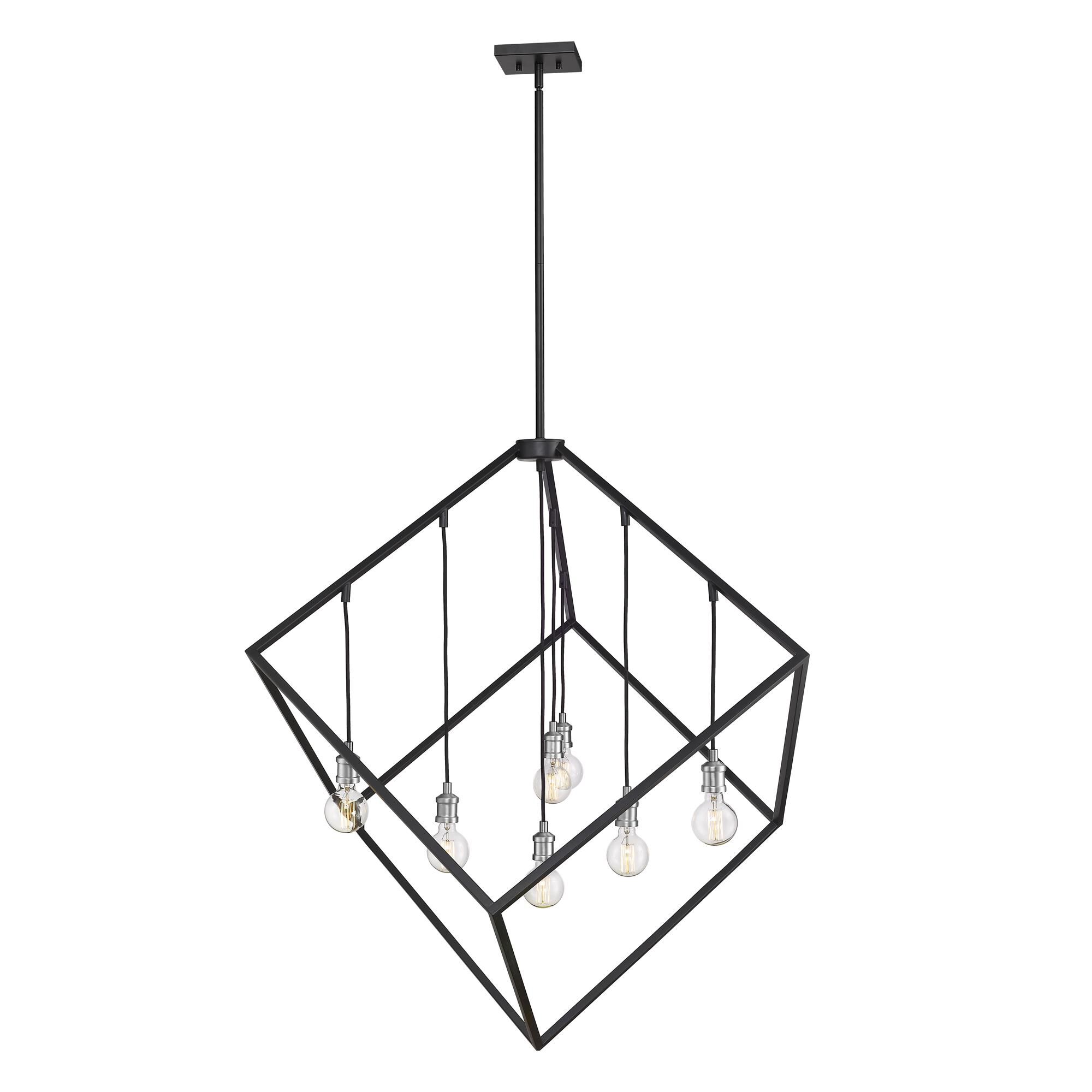 Shown in Matte Black + Brushed Nickel finish and --- glass and --- shade