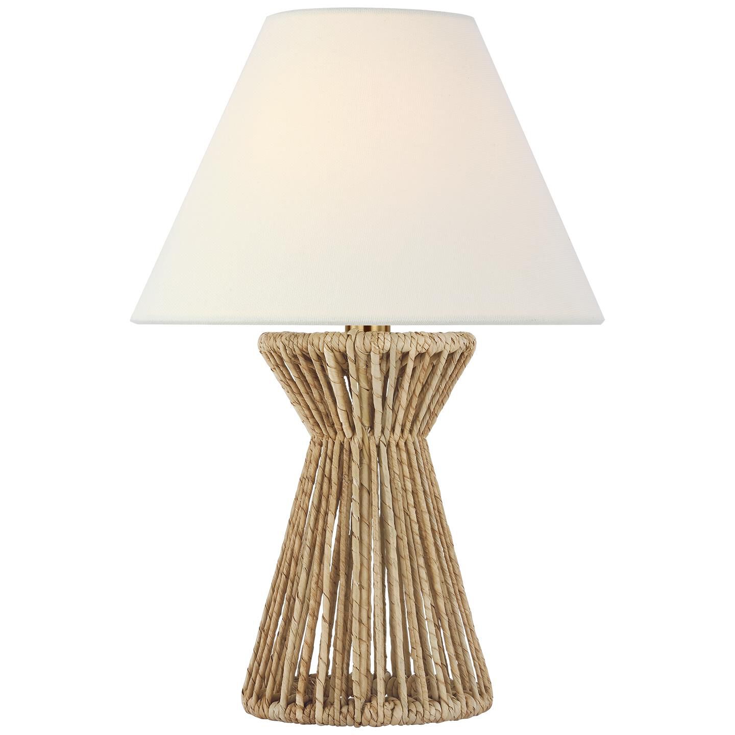 Shown in Natural Abaca finish and Linen shade