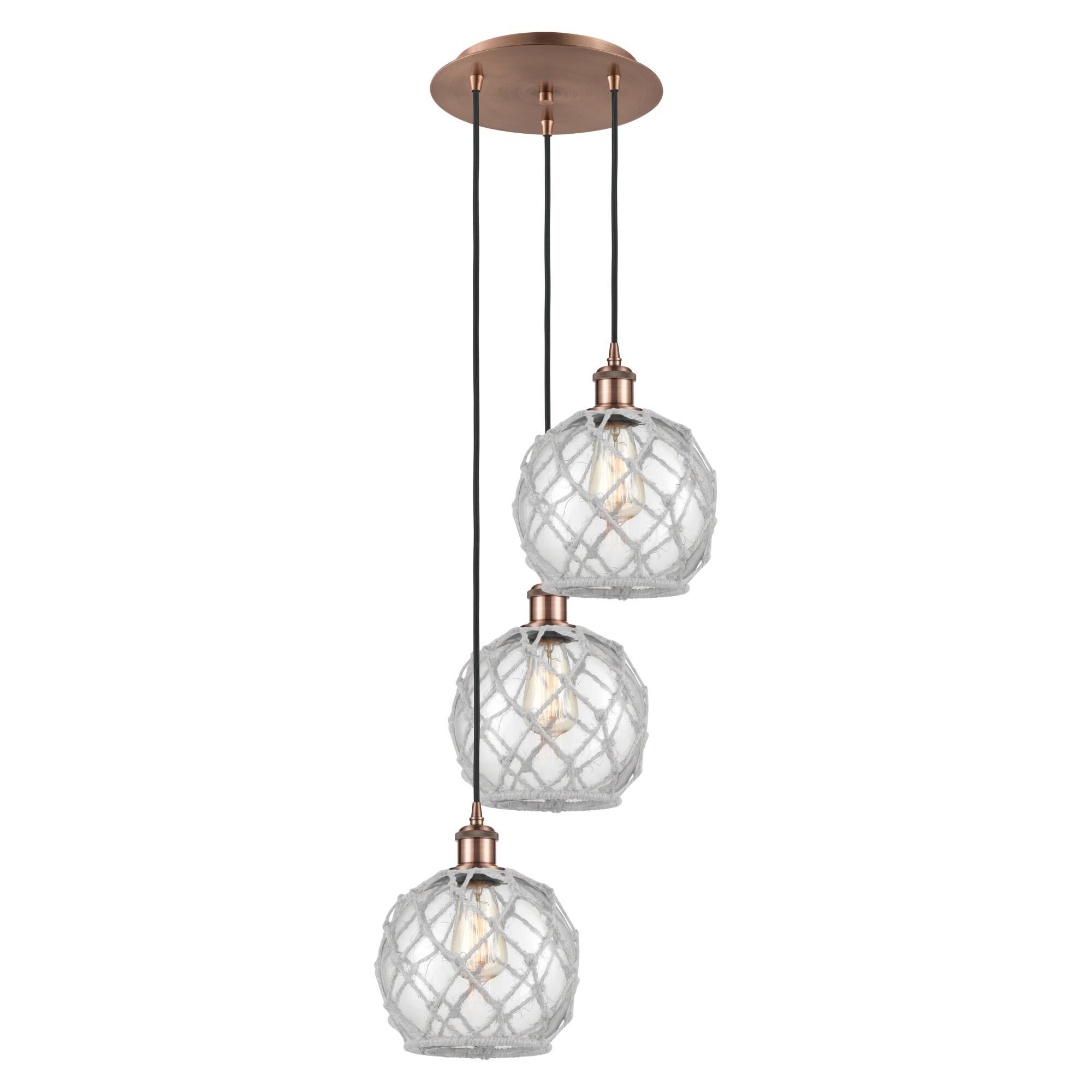 Bruno Marashlian Farmhouse Rope 15 Inch Multi Light Pendant by Innovations Lighting