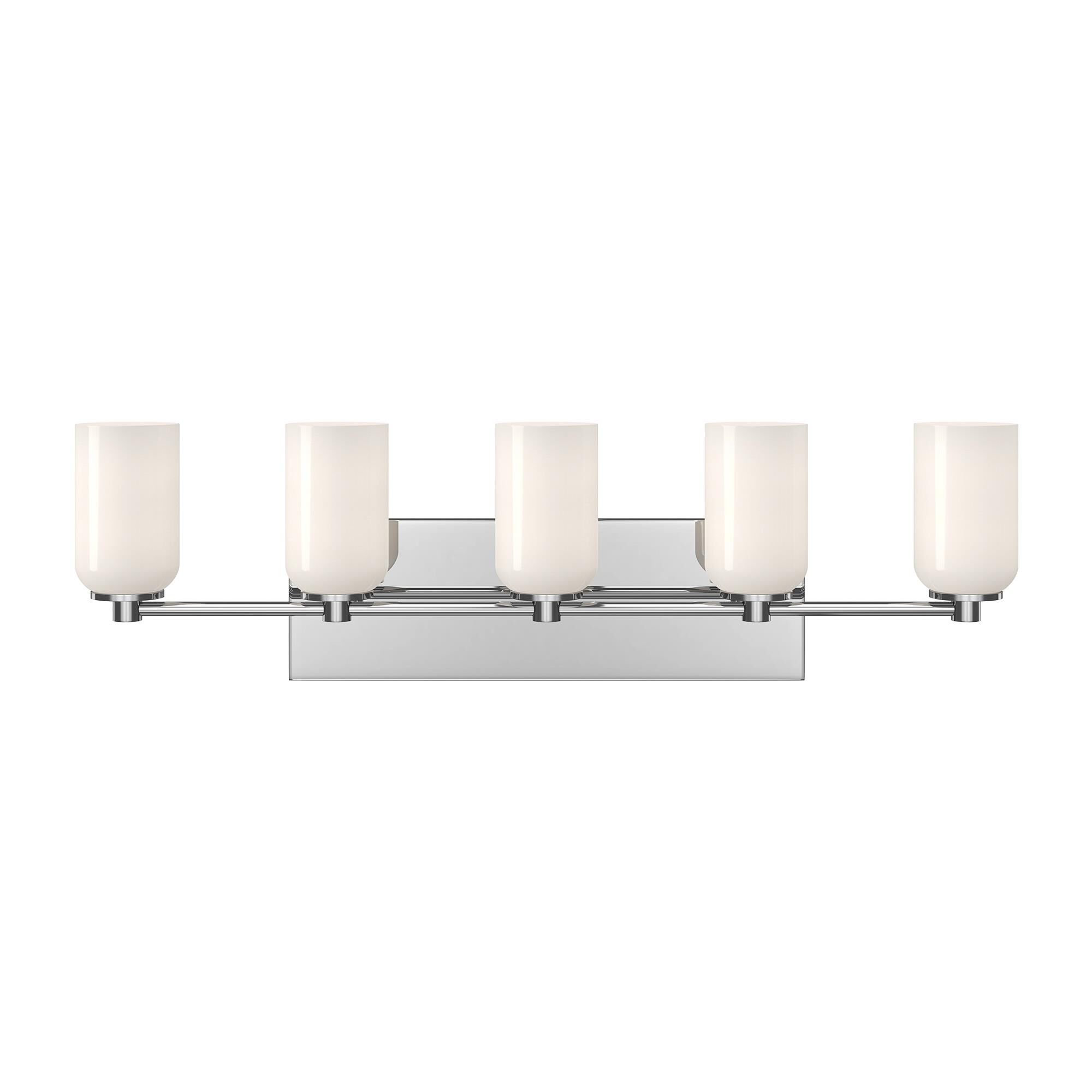 Shown in Chrome finish and Glossy Opal glass