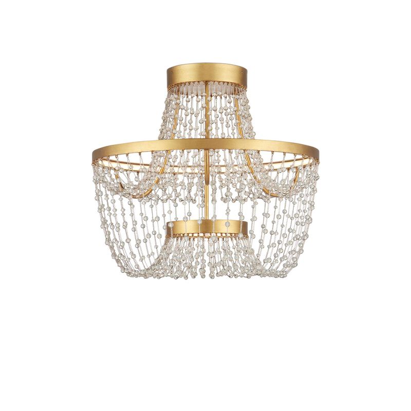 Mademoiselle 22 Inch Semi Flush Mount by Currey and Company