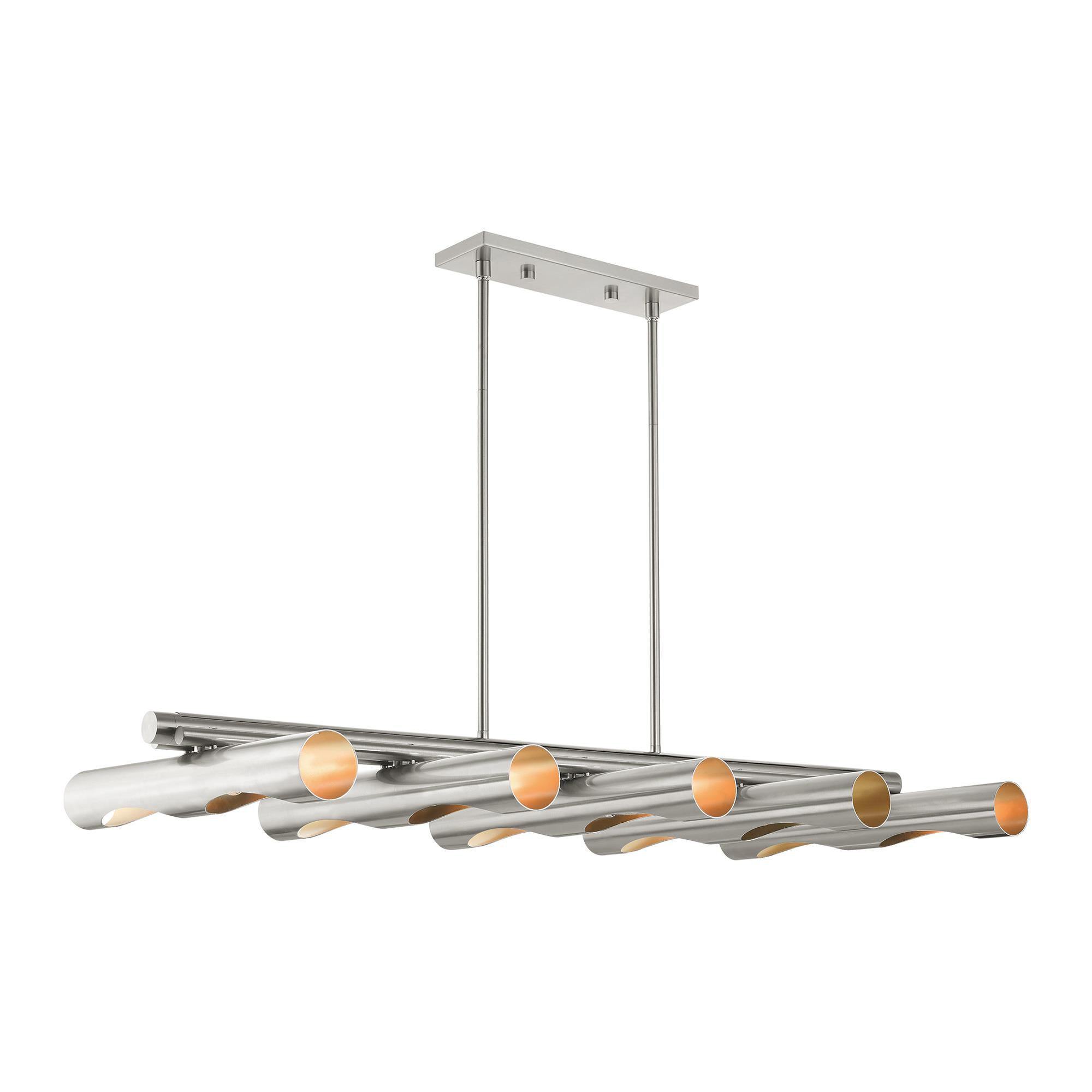 Novato 50 Inch 10 Light Linear Suspension Light by Livex Lighting