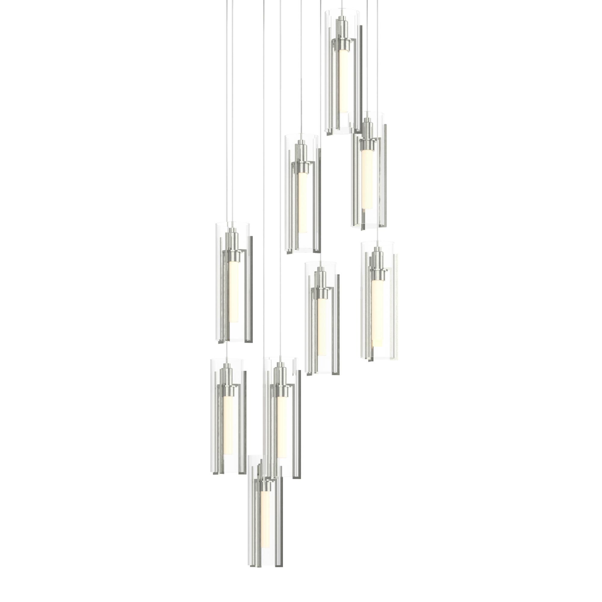 Exos Glass 21 Inch Multi Light Pendant by Hubbardton Forge