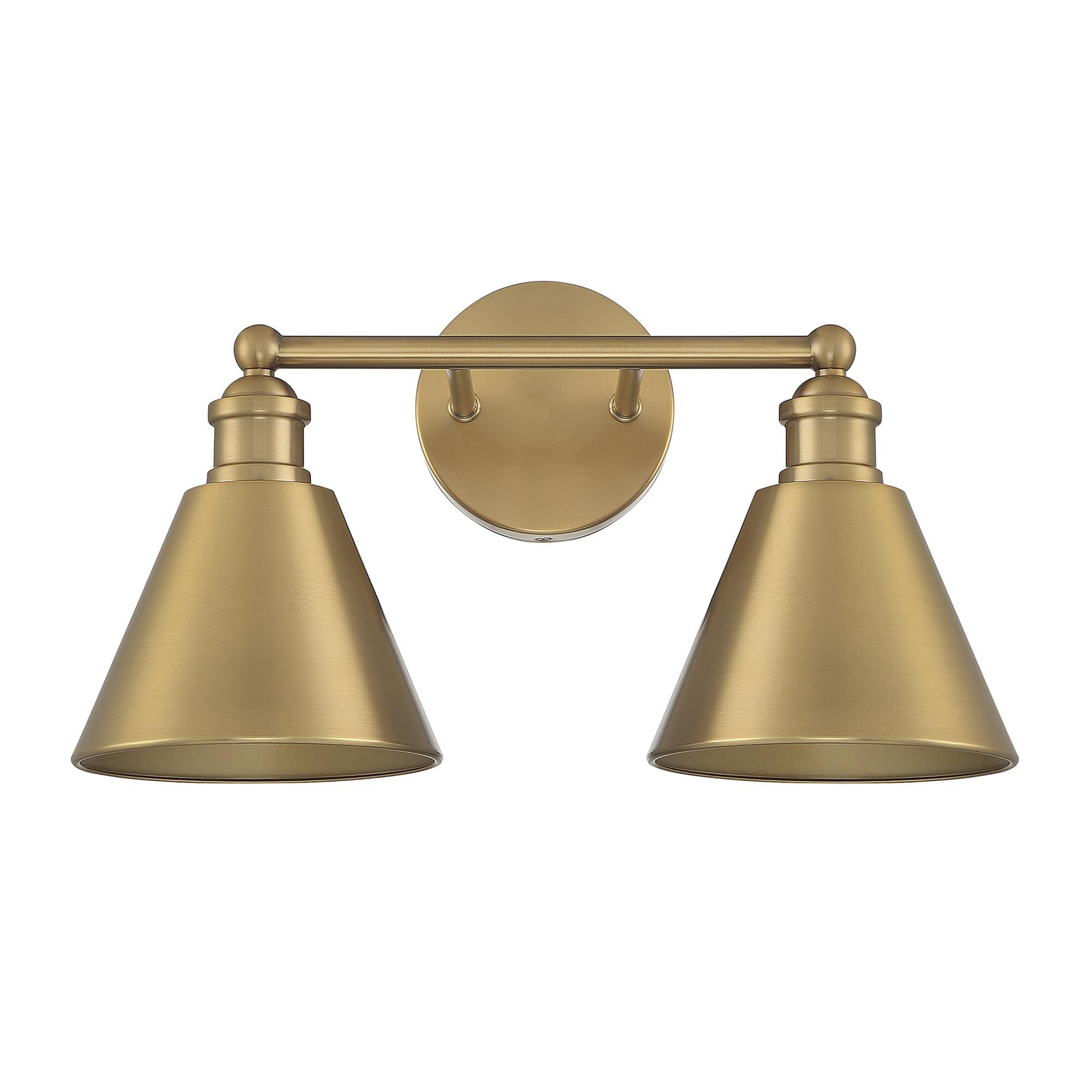 Shown in Natural Brass finish and Natural Brass Metal shade