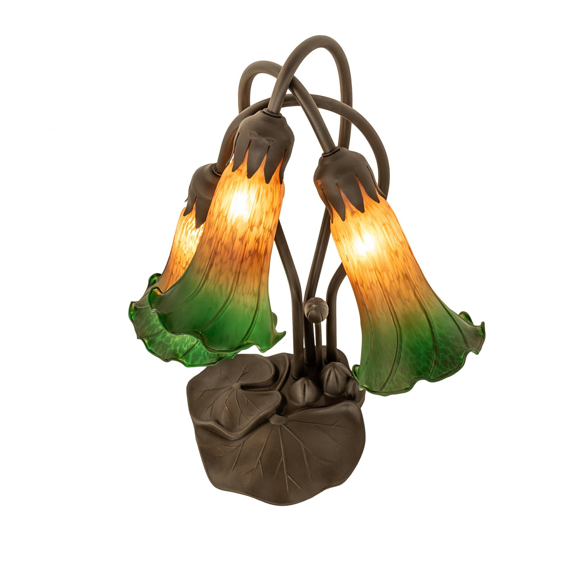 Amber and Green 16 Inch Accent Lamp by Meyda Lighting