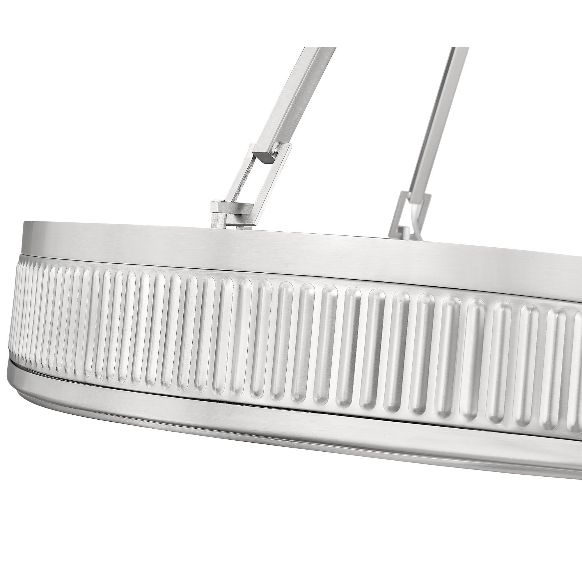 Shown in Satin Nickel finish and White glass