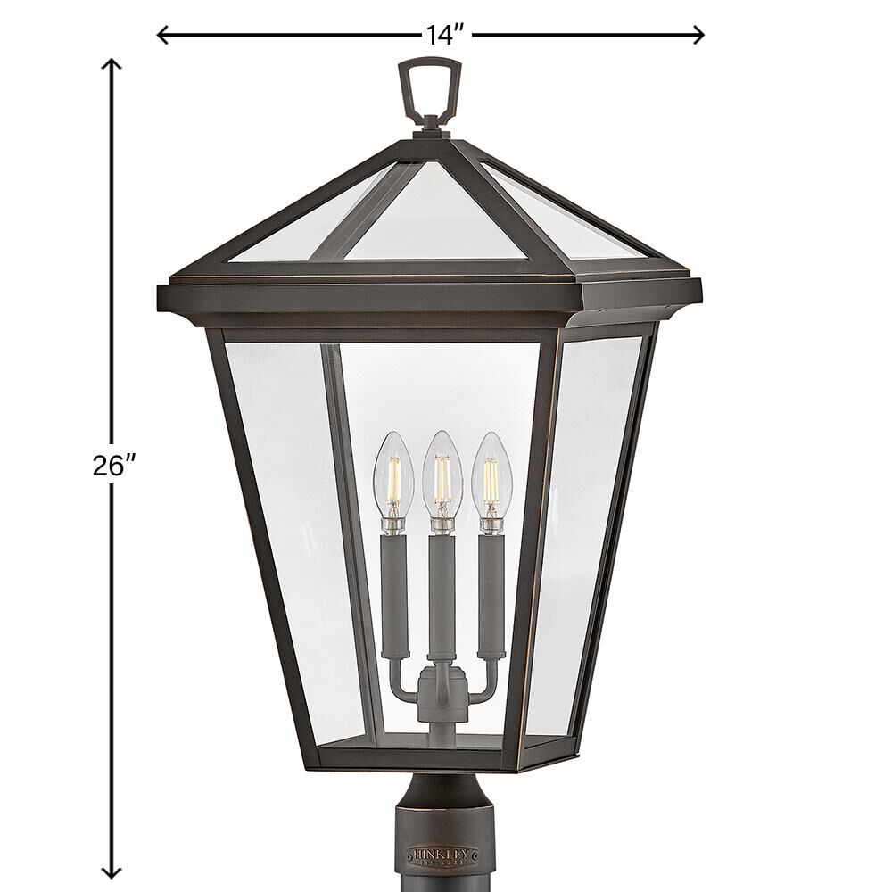 Alford Place 26 Inch Tall 3 Light LED Outdoor Post Lamp by Hinkley Lighting