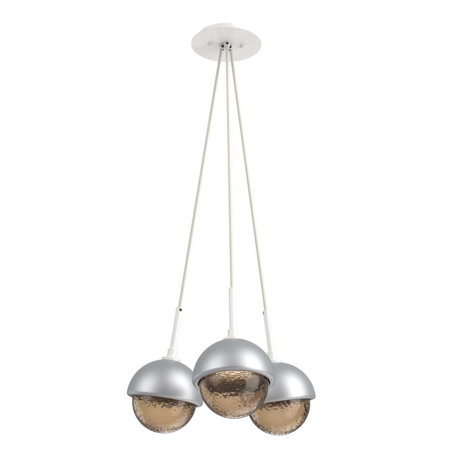 Shown in Salt White finish and Bronze glass and Classic Silver accent