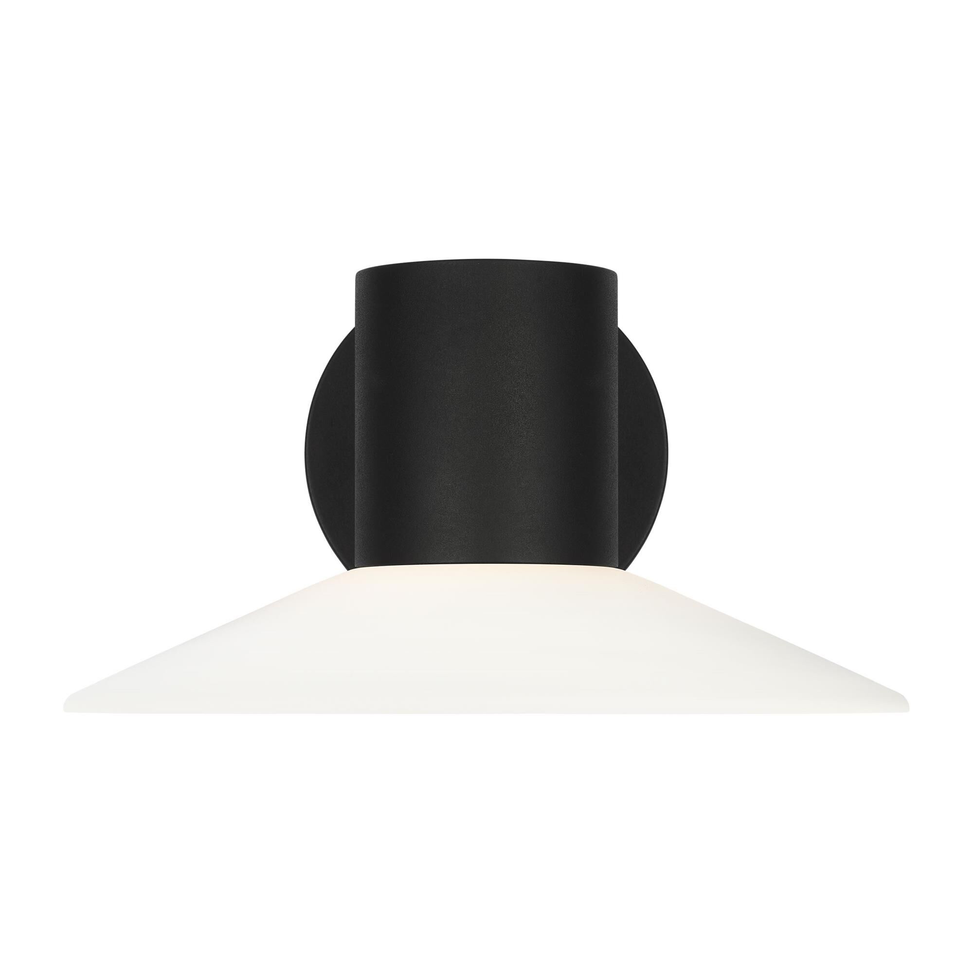 Shown in Textured Black finish and White Opal Etched glass