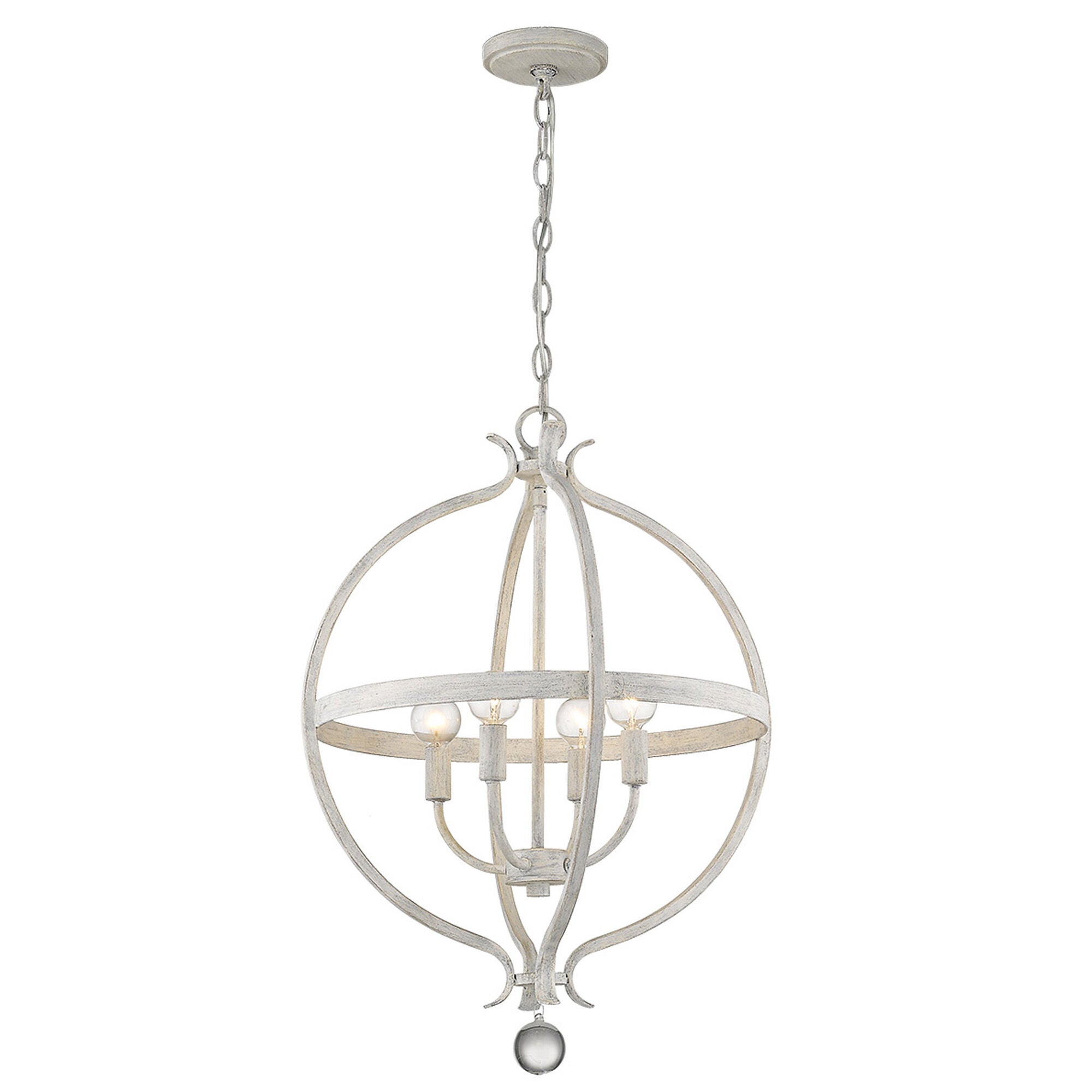 Shown in Country White finish and -- glass and -- shade
