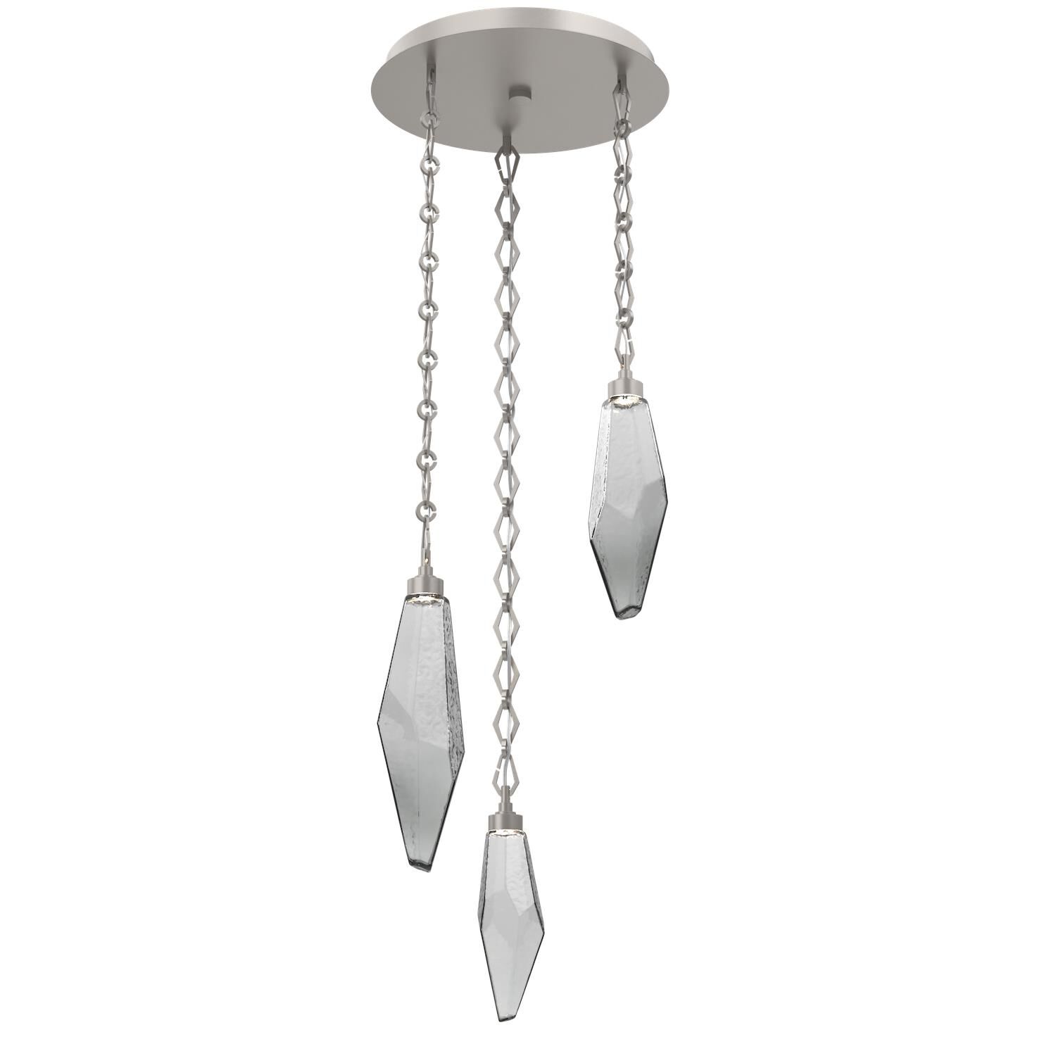 Levi Wilson Rock Crystal 17 Inch Multi Light Pendant by Hammerton Studio