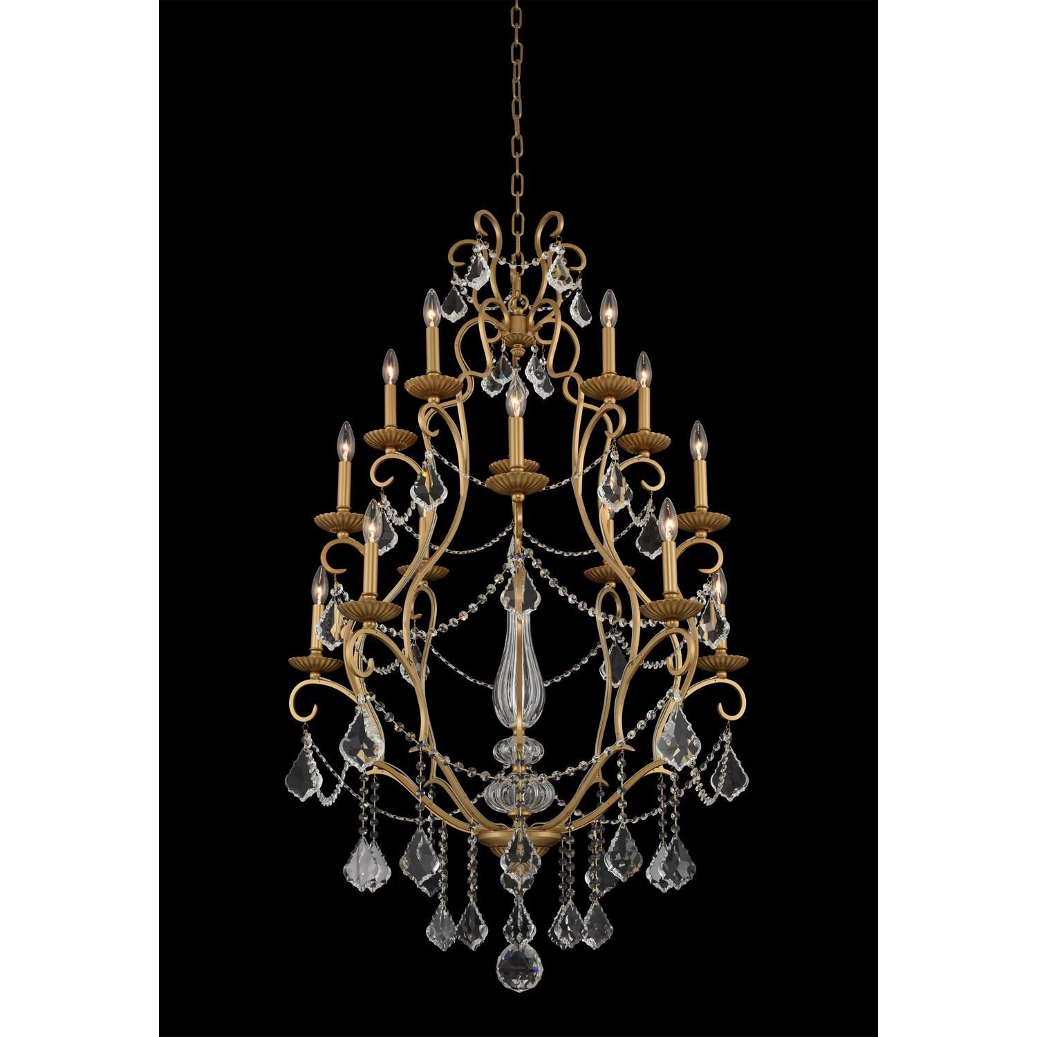 Shown in Gold Patina finish and Firenze Clear crystal 