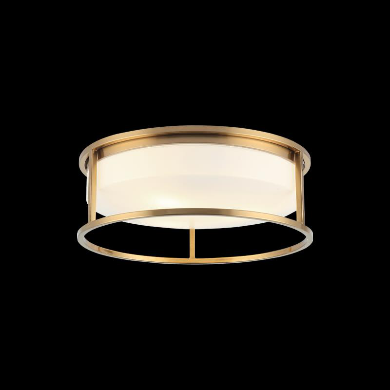 Shown in Aged Gold Brass finish and White Acrylic glass