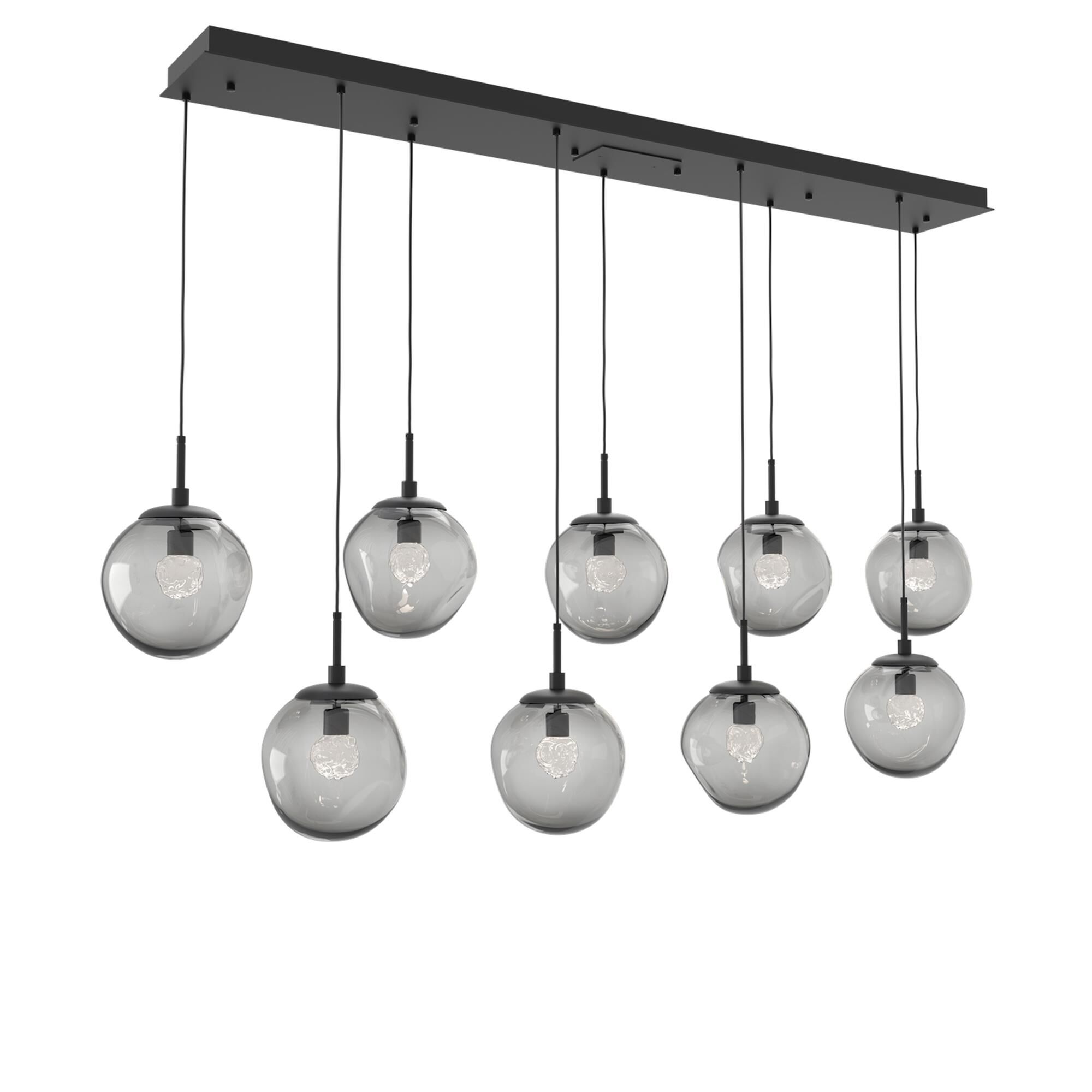 Shown in Matte Black finish and Floret Inner Smoke Outer glass
