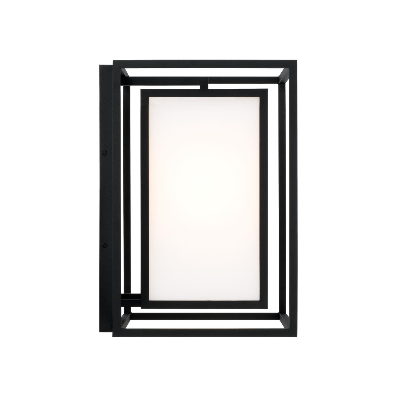 Shown in Black finish and Soft White glass