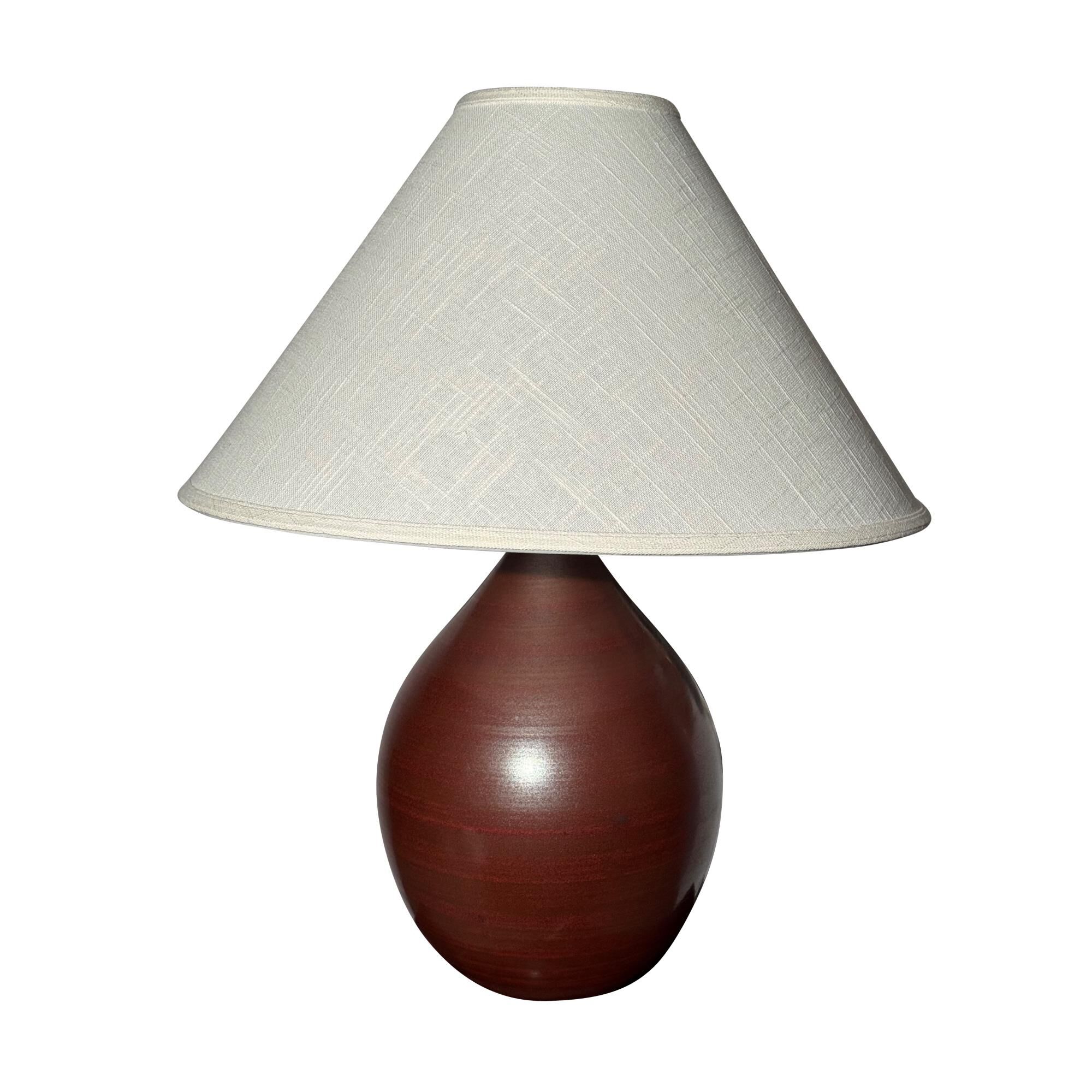 Shown in Iron Red finish and Cream Linen Hardback shade