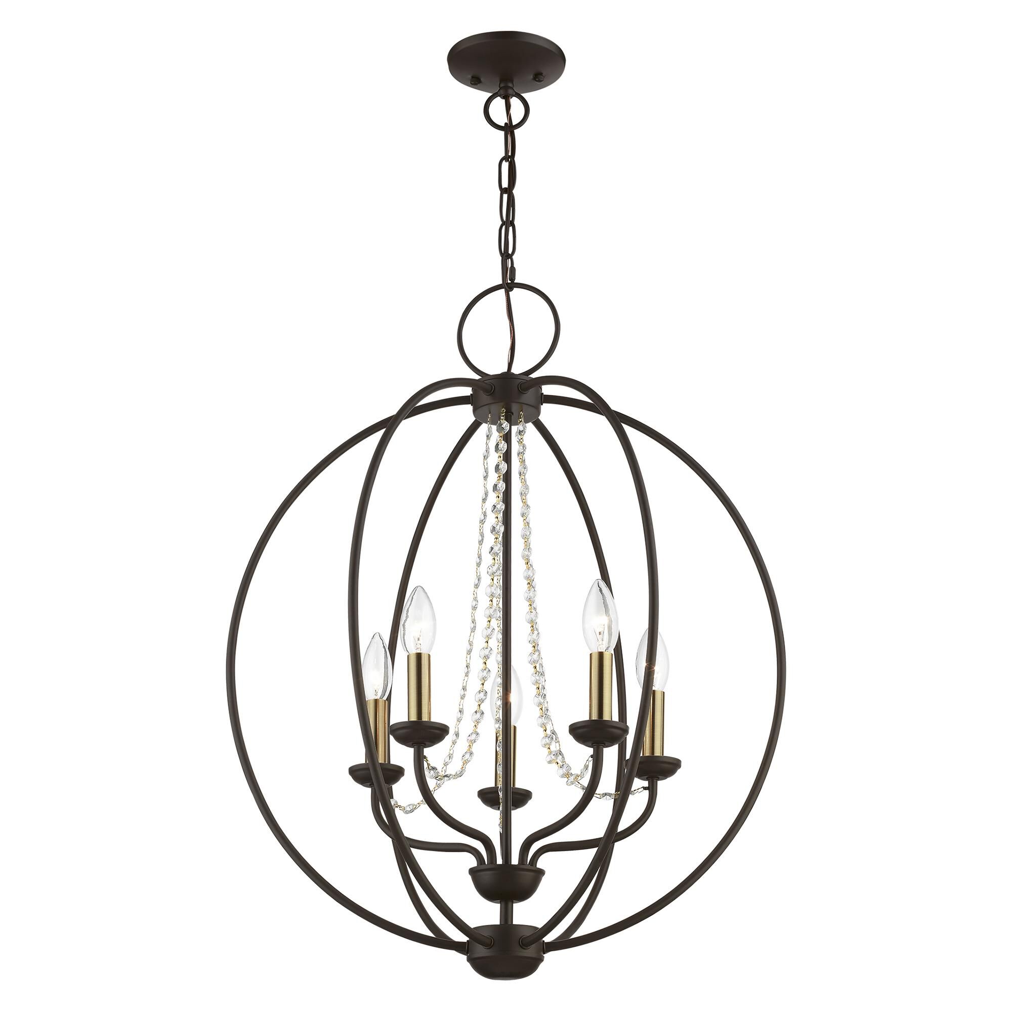 Arabella 23 Inch 5 Light Chandelier by Livex Lighting