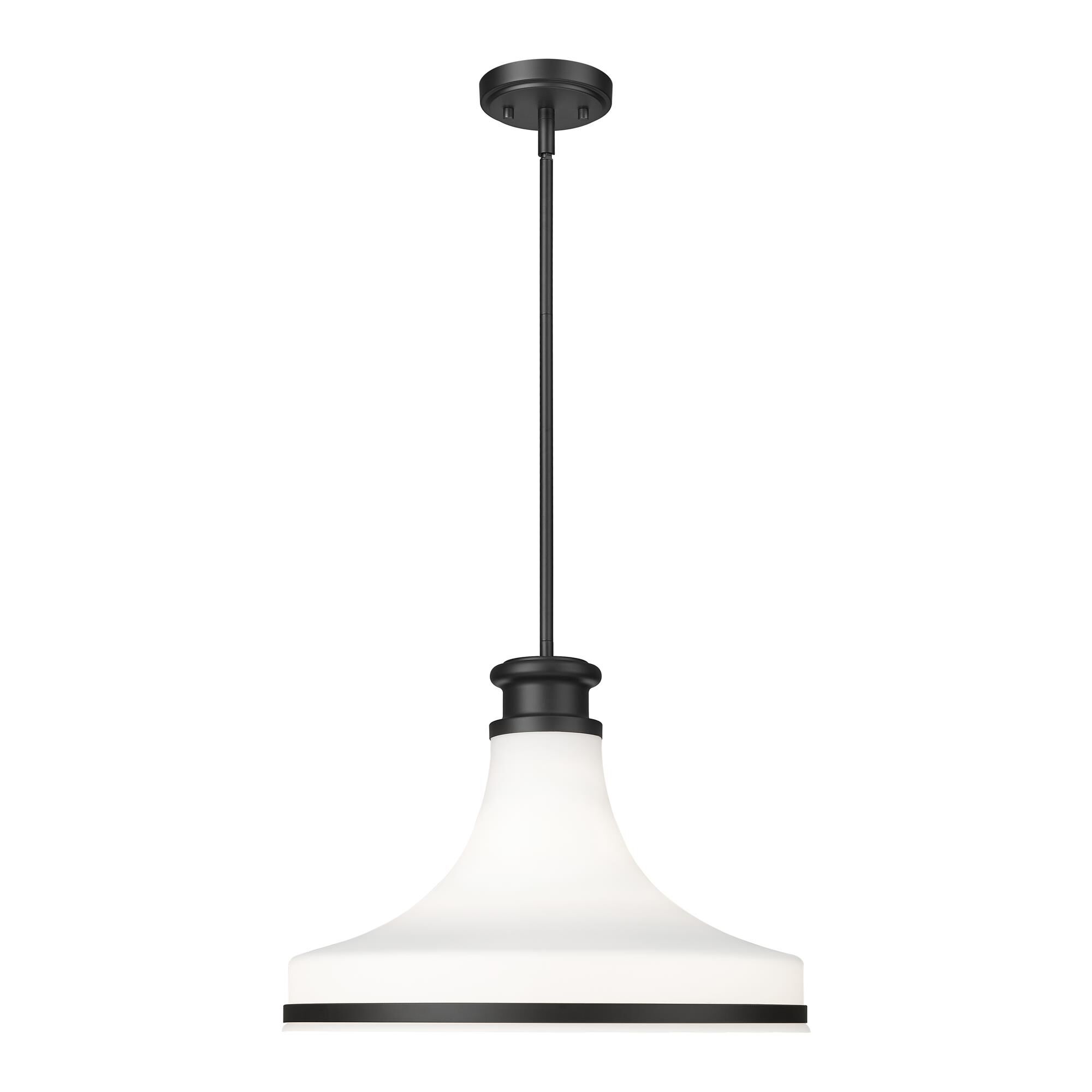 Shown in Matte Black finish and Matte Opal glass