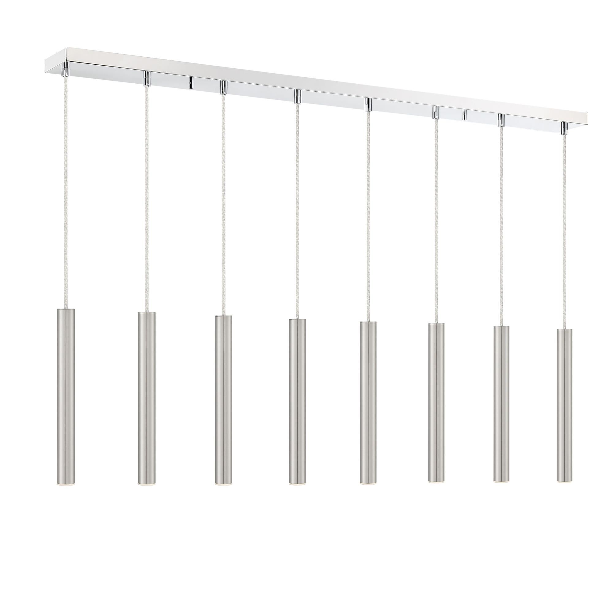 Shown in Chrome finish and Steel glass and Steel shade