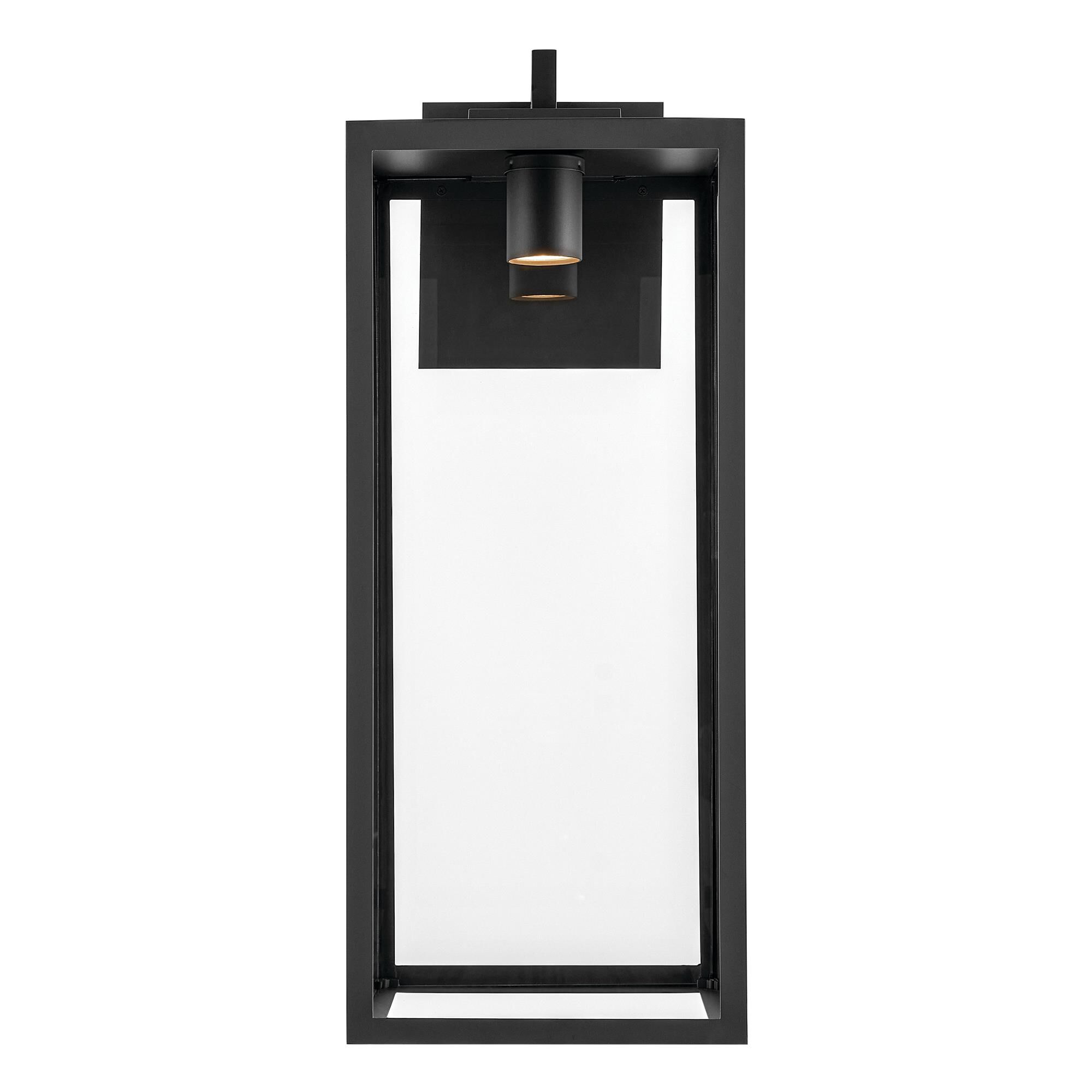Shown in Textured Black finish and Clear glass and Metal shade