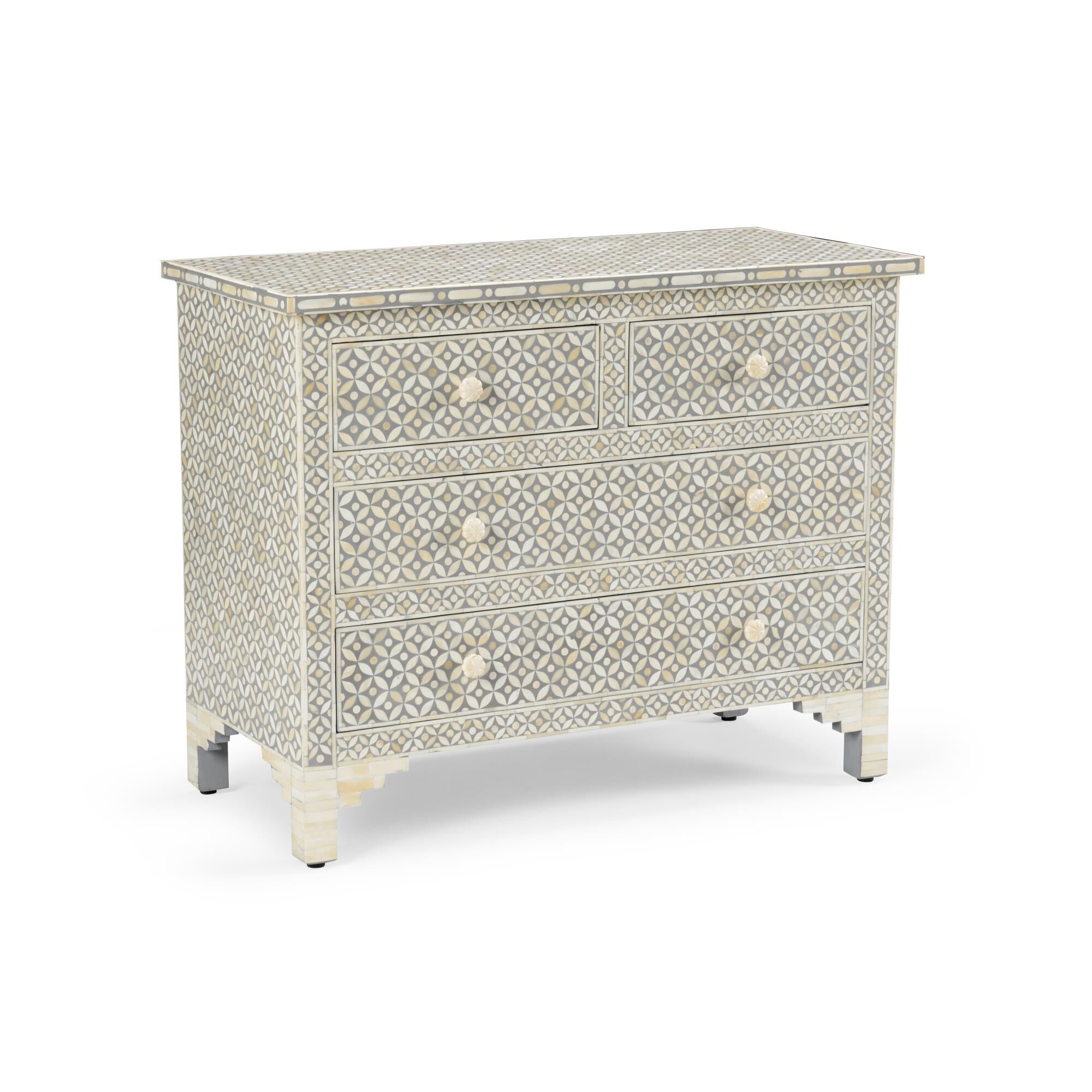 Shown in White And Gray Bone Inlay finish