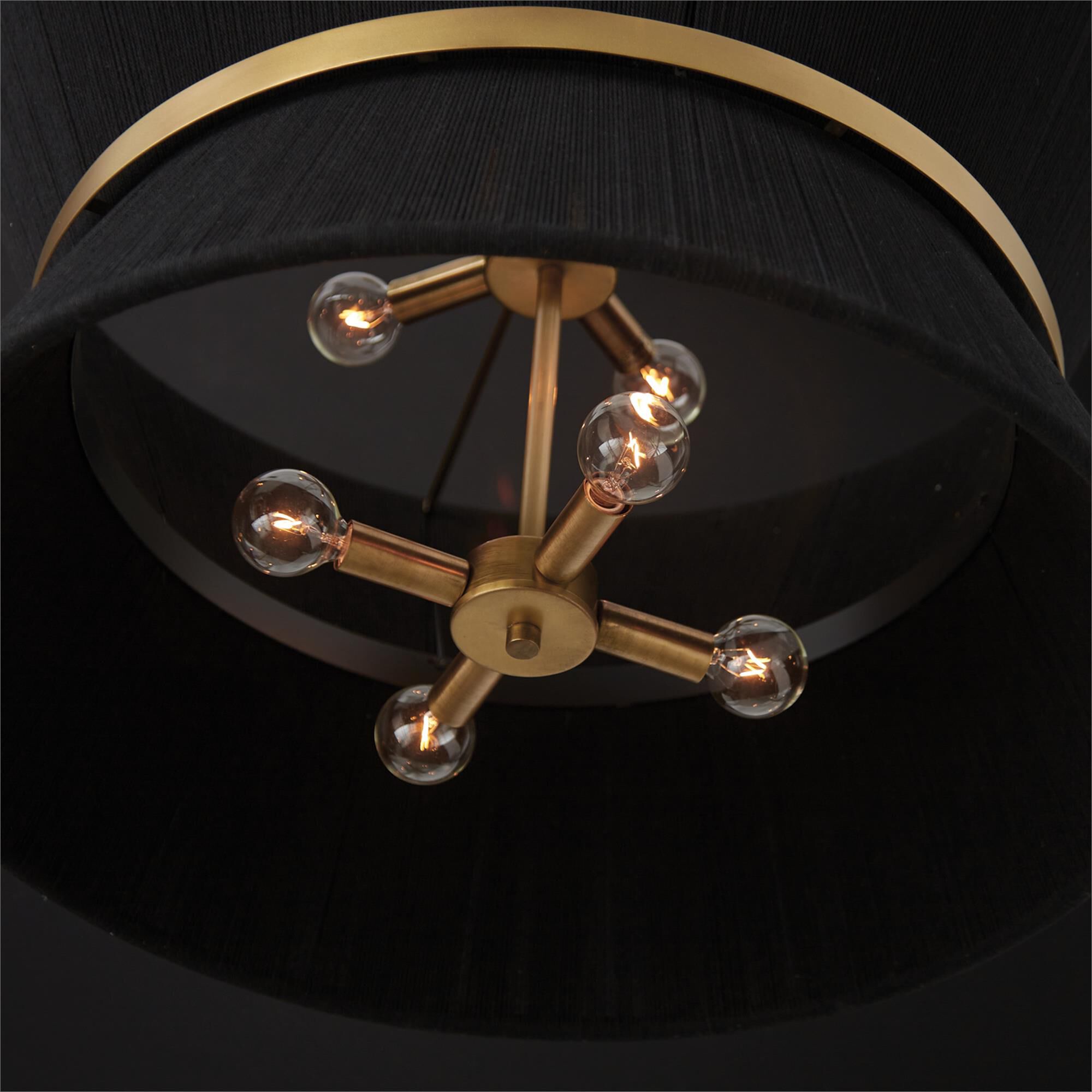 Shown in Black Rope And Patinaed Brass finish