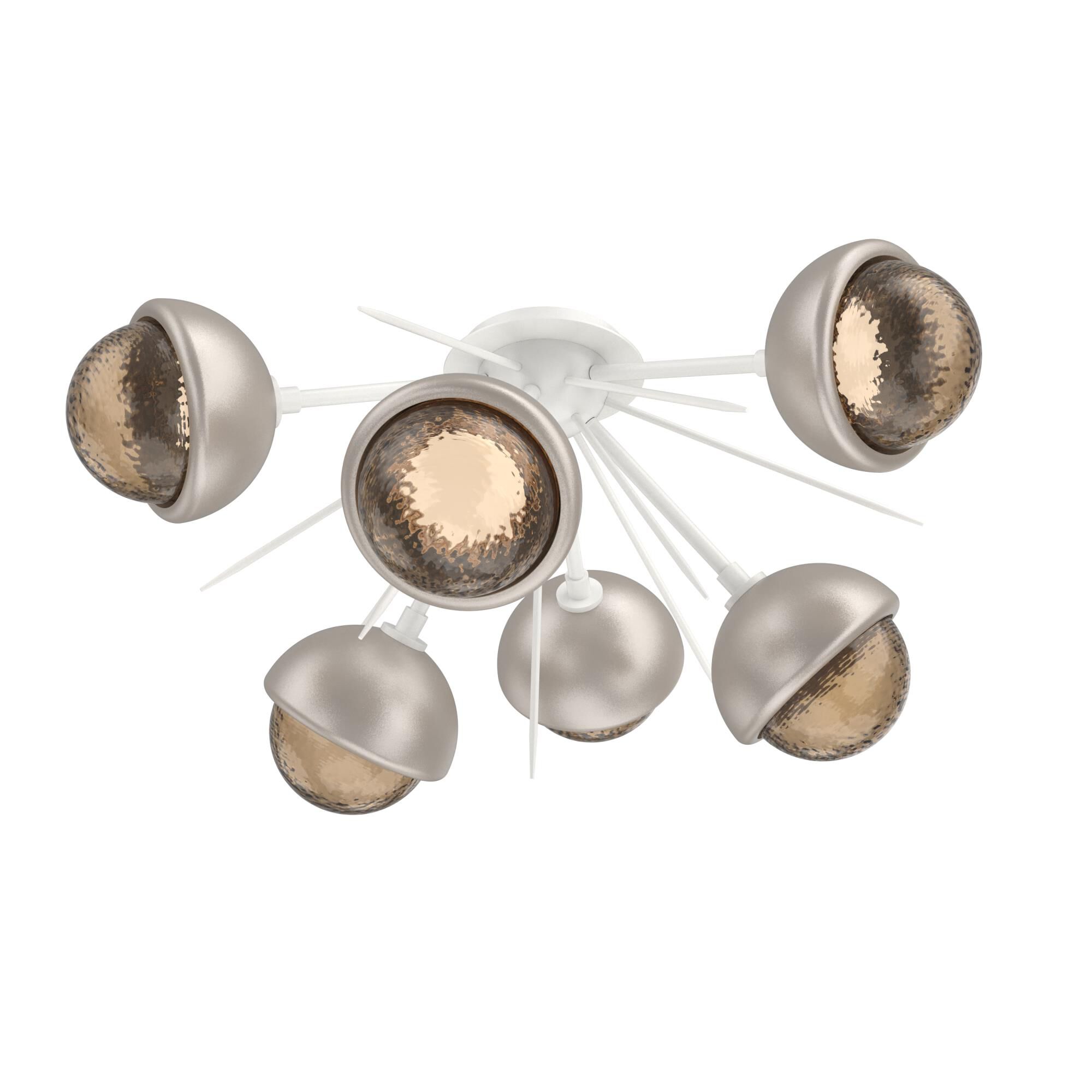 Shown in Salt White finish and Bronze glass and Beige Silver accent