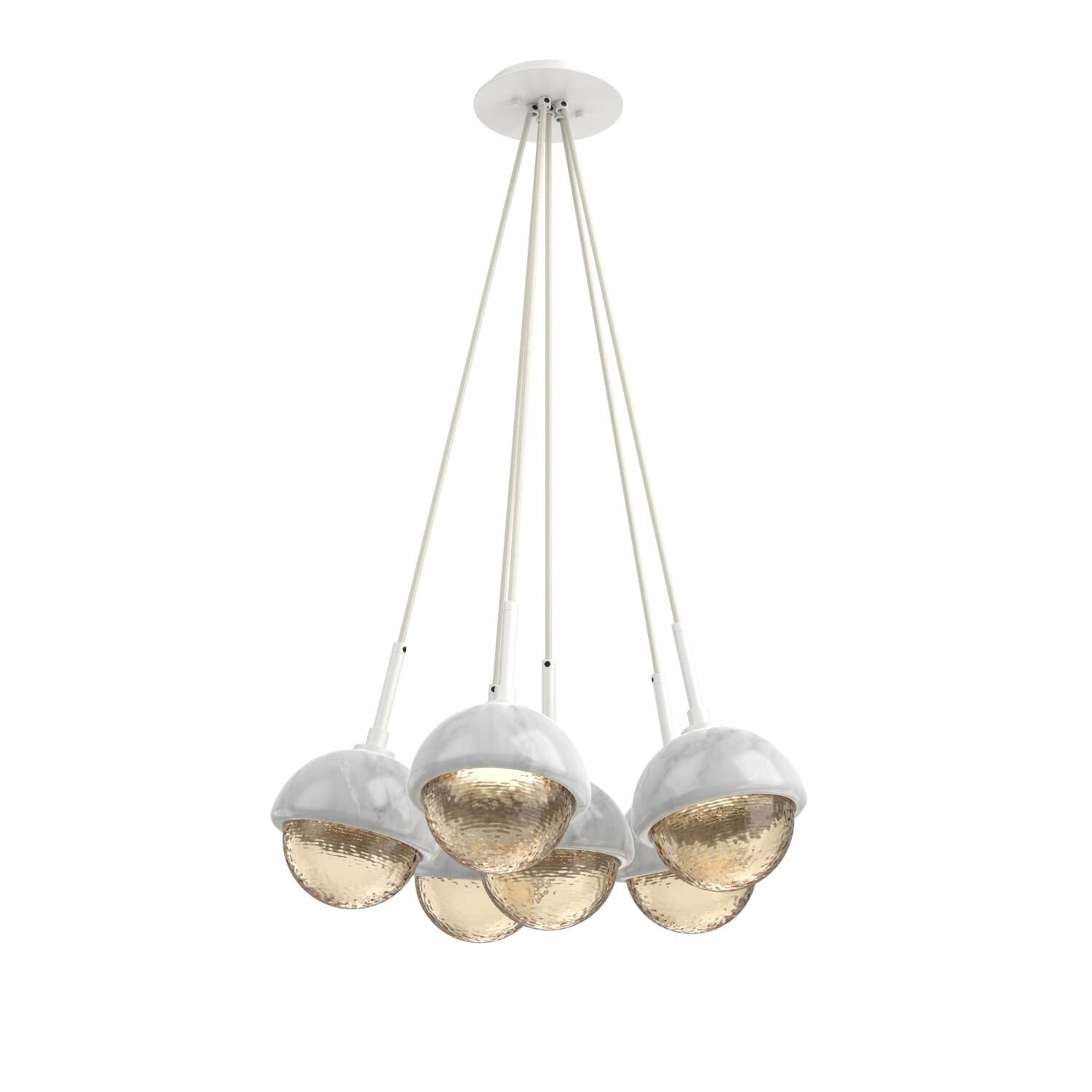 Levi Wilson Cabochon 19 Inch Multi Pendant Light by Hammerton Studio