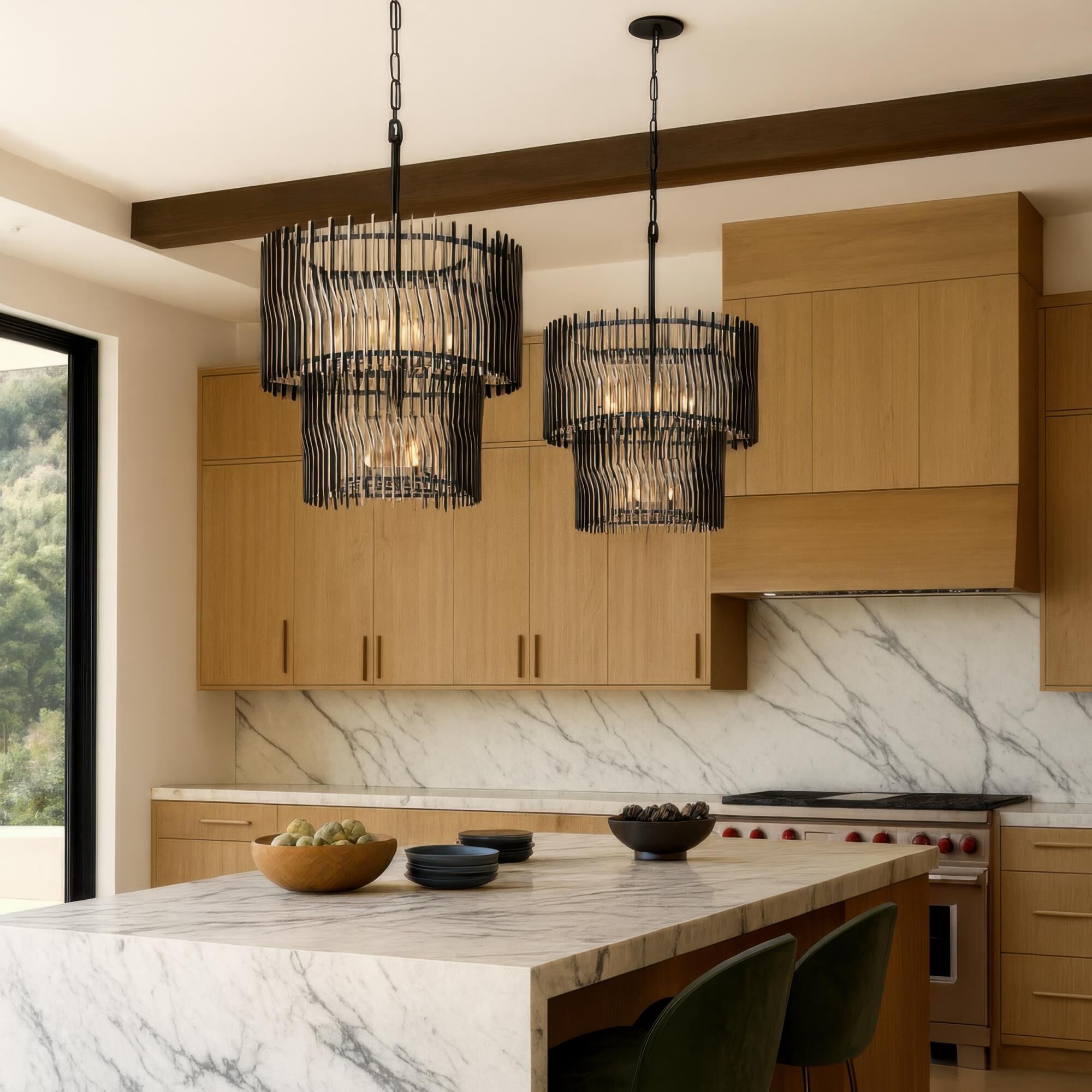 Shown in Black and Gold finish and Black and Gold shade