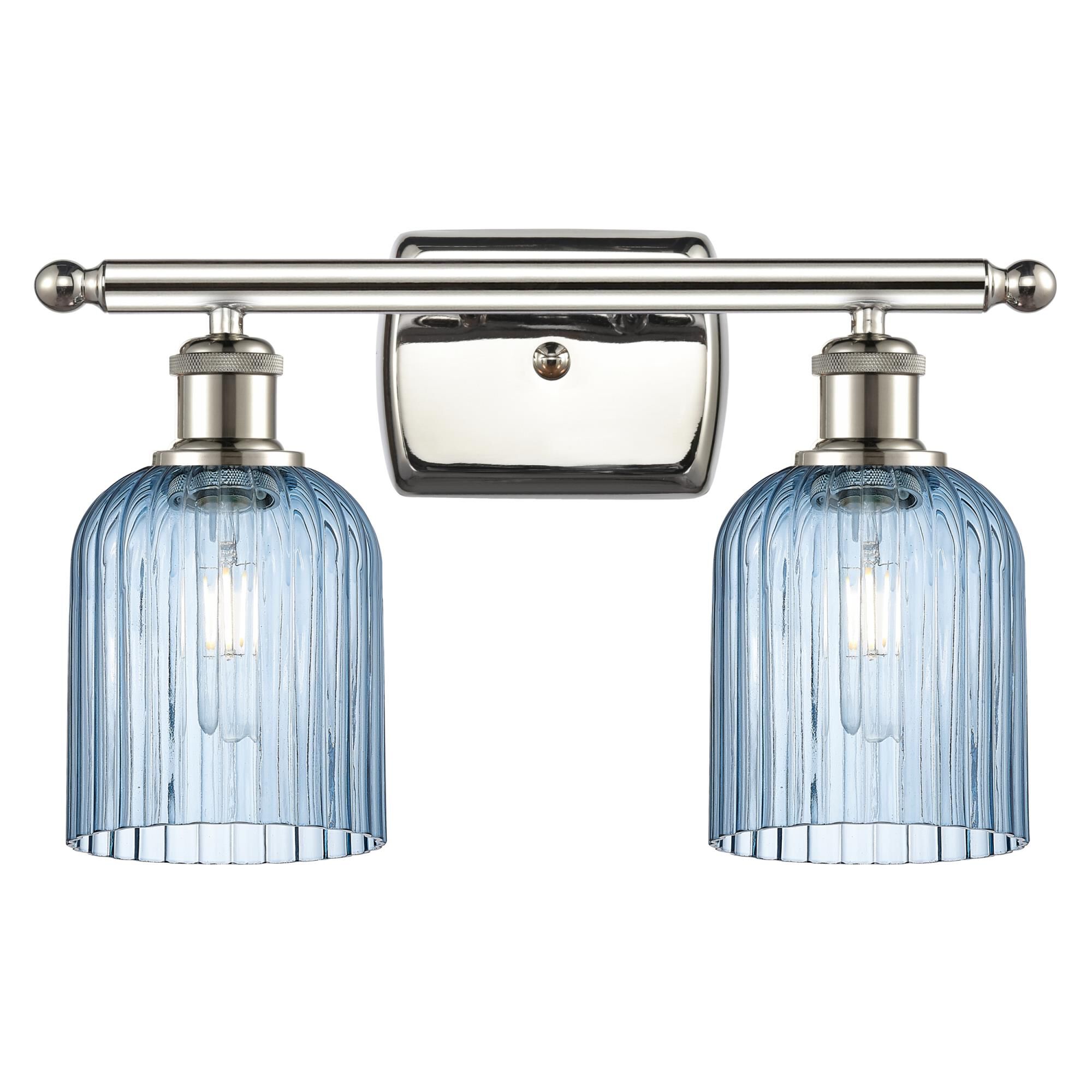 Shown in Polished Nickel finish and Princess Blue shade