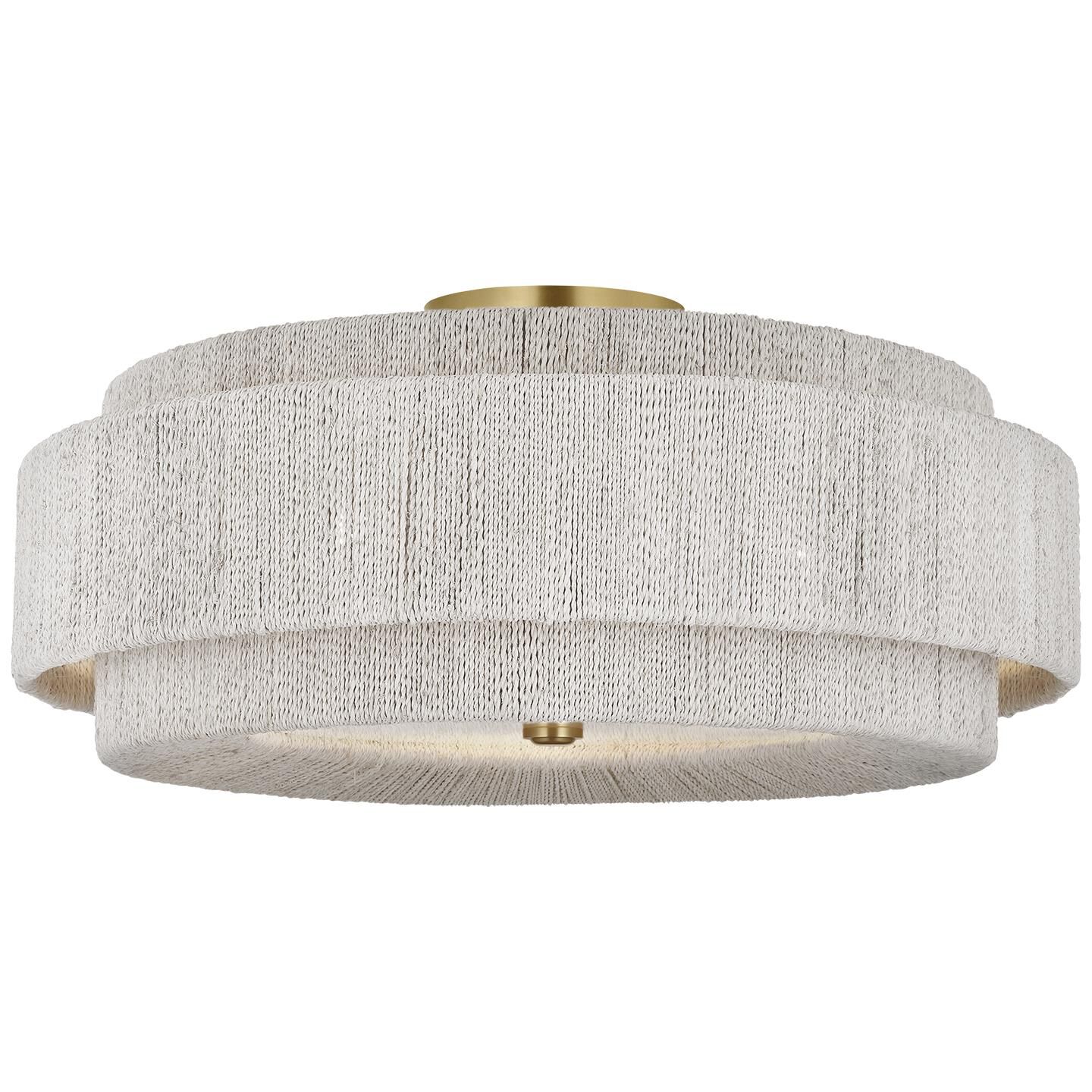 Shown in Antique-Burnished Brass and Washed Abaca finish