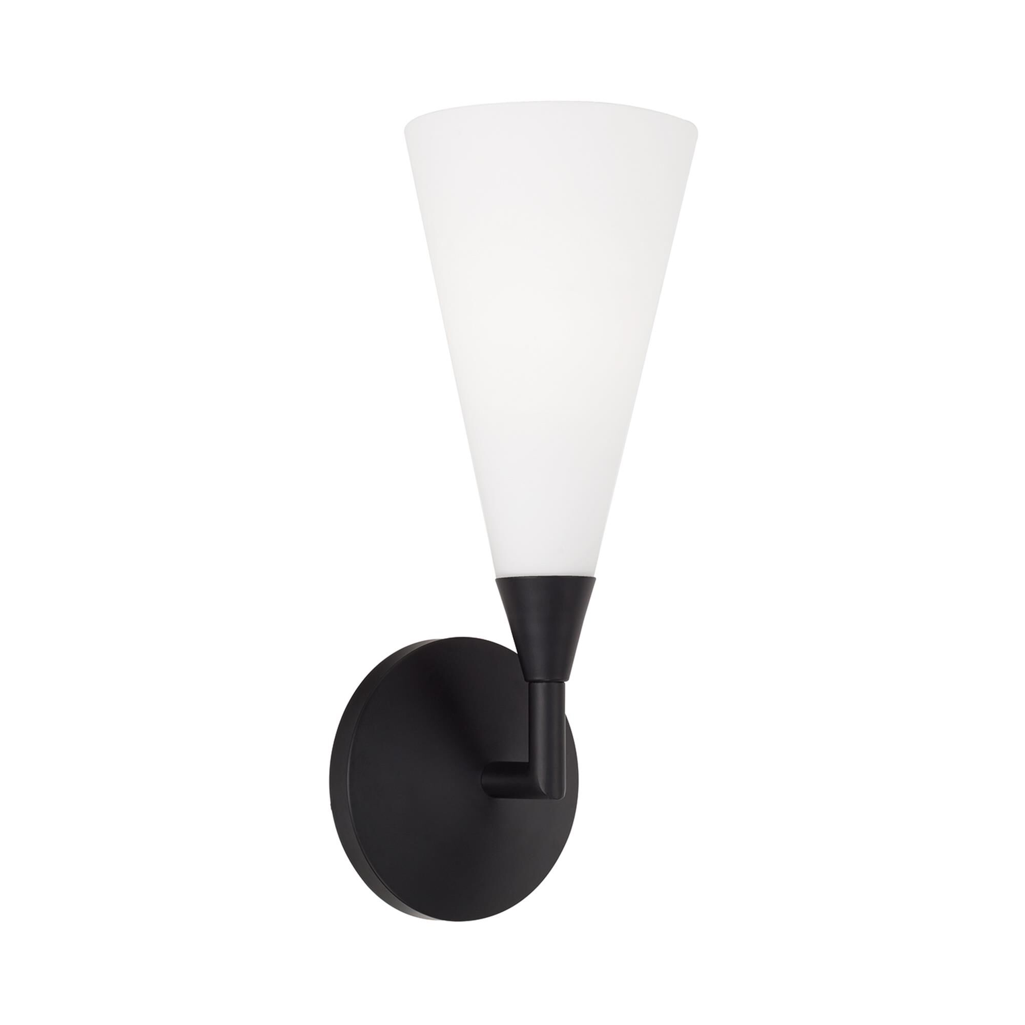 Shown in Matte Black finish and Soft White glass
