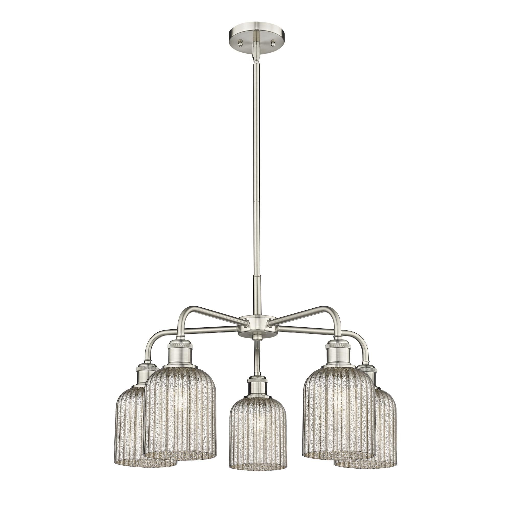 Shown in Satin Nickel finish and Mercury shade