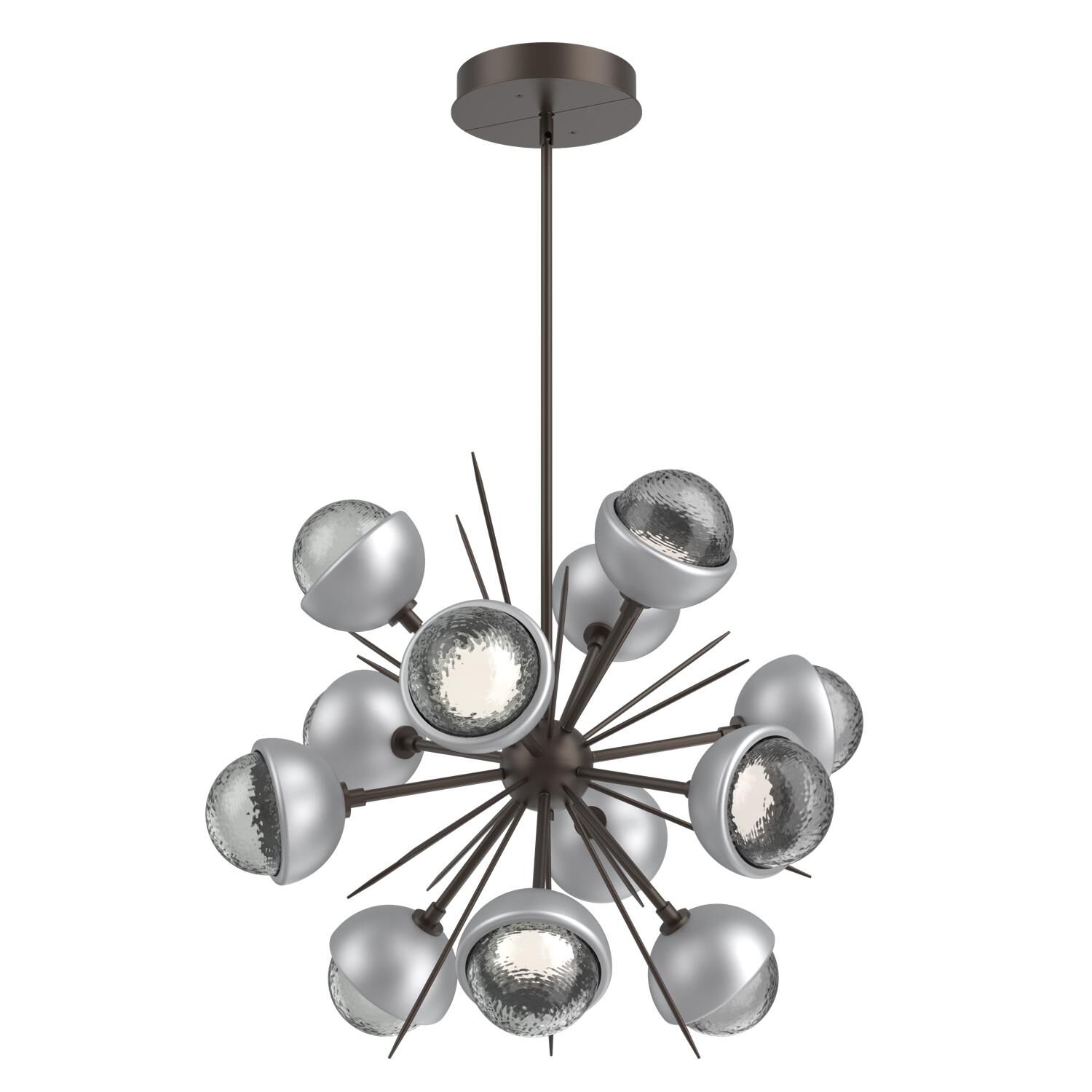 Shown in Flat Bronze finish and Smoke glass and Classic Silver accent