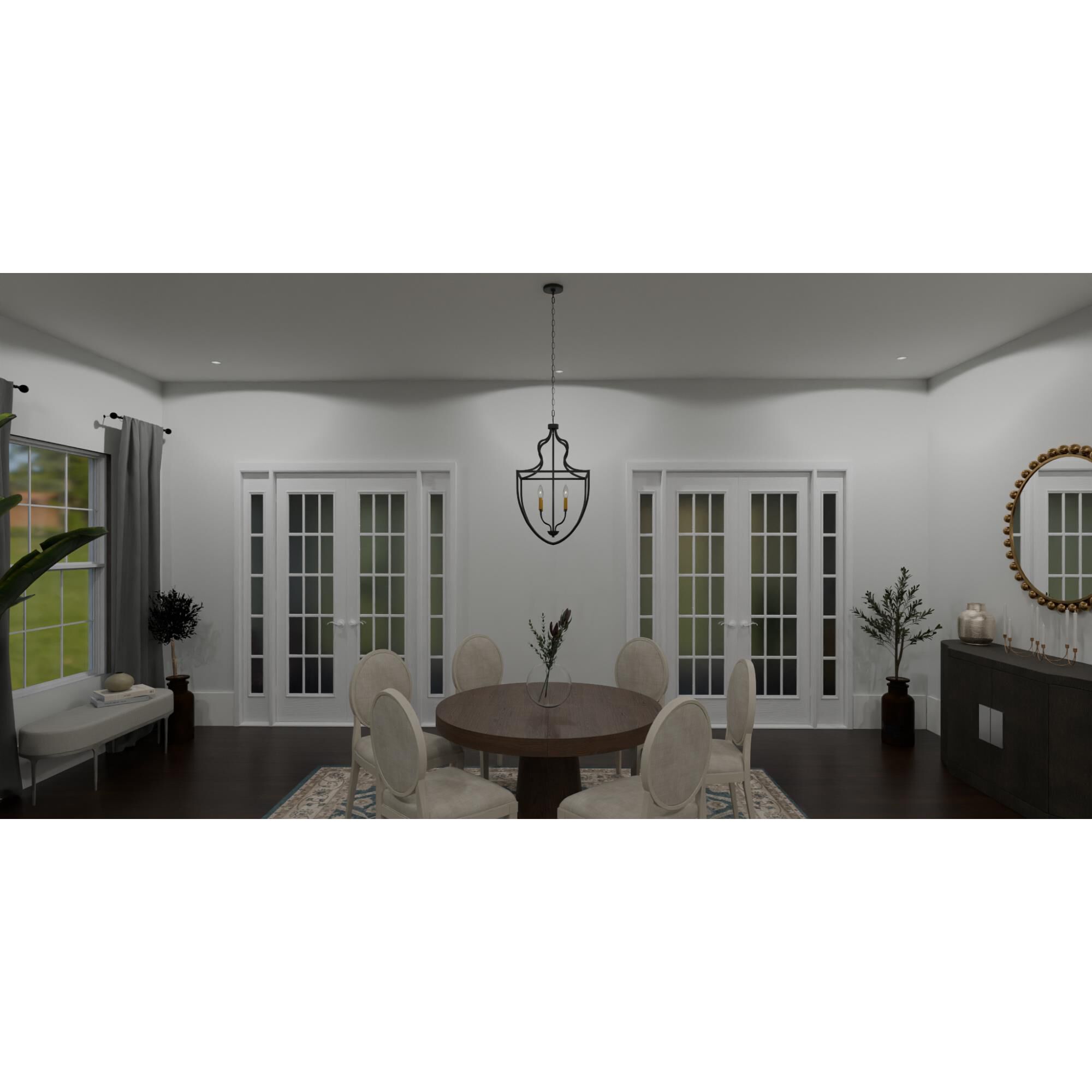 16.5 Inch 4 Light Large Pendant by Quoizel