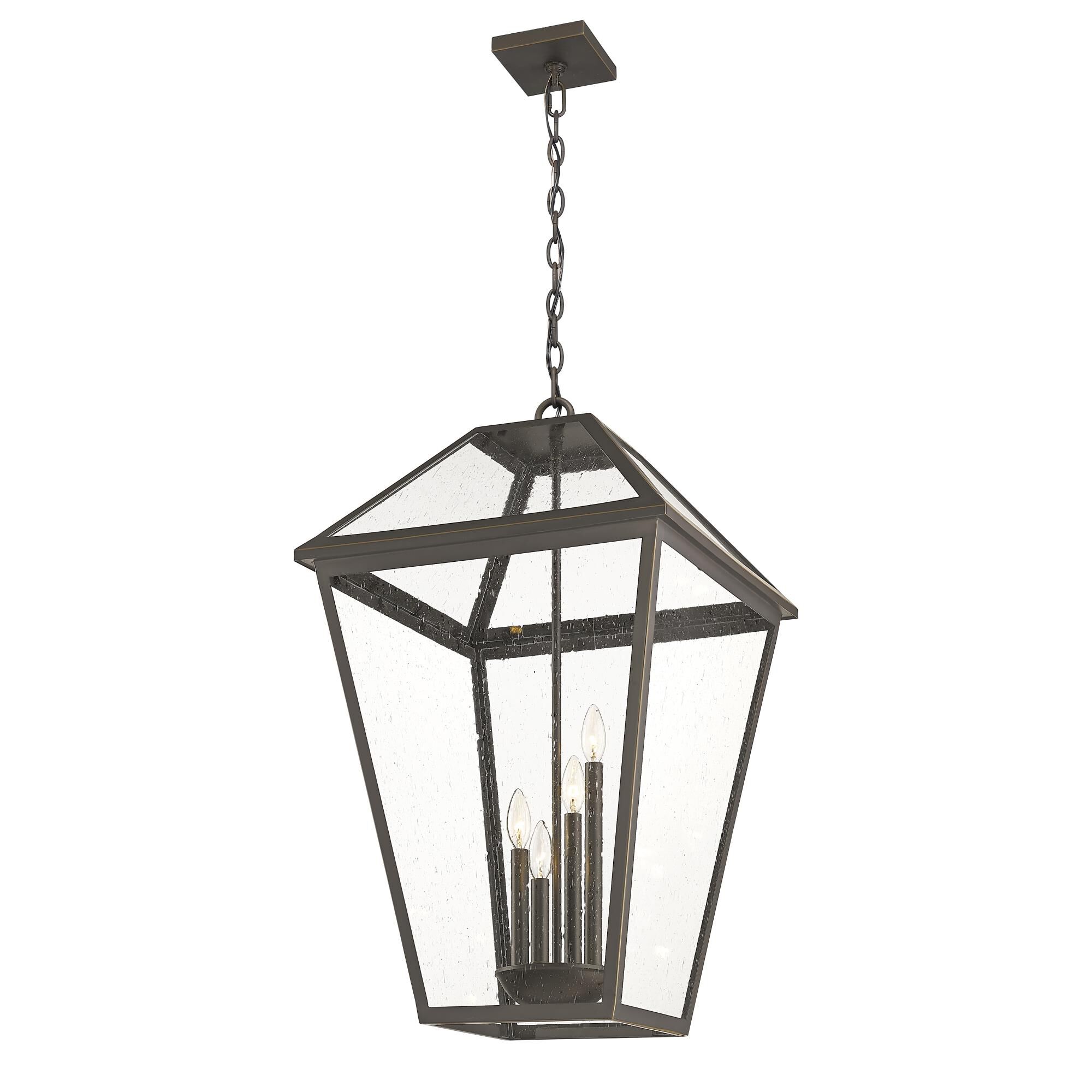 Shown in Oil Rubbed Bronze finish and Glass shade
