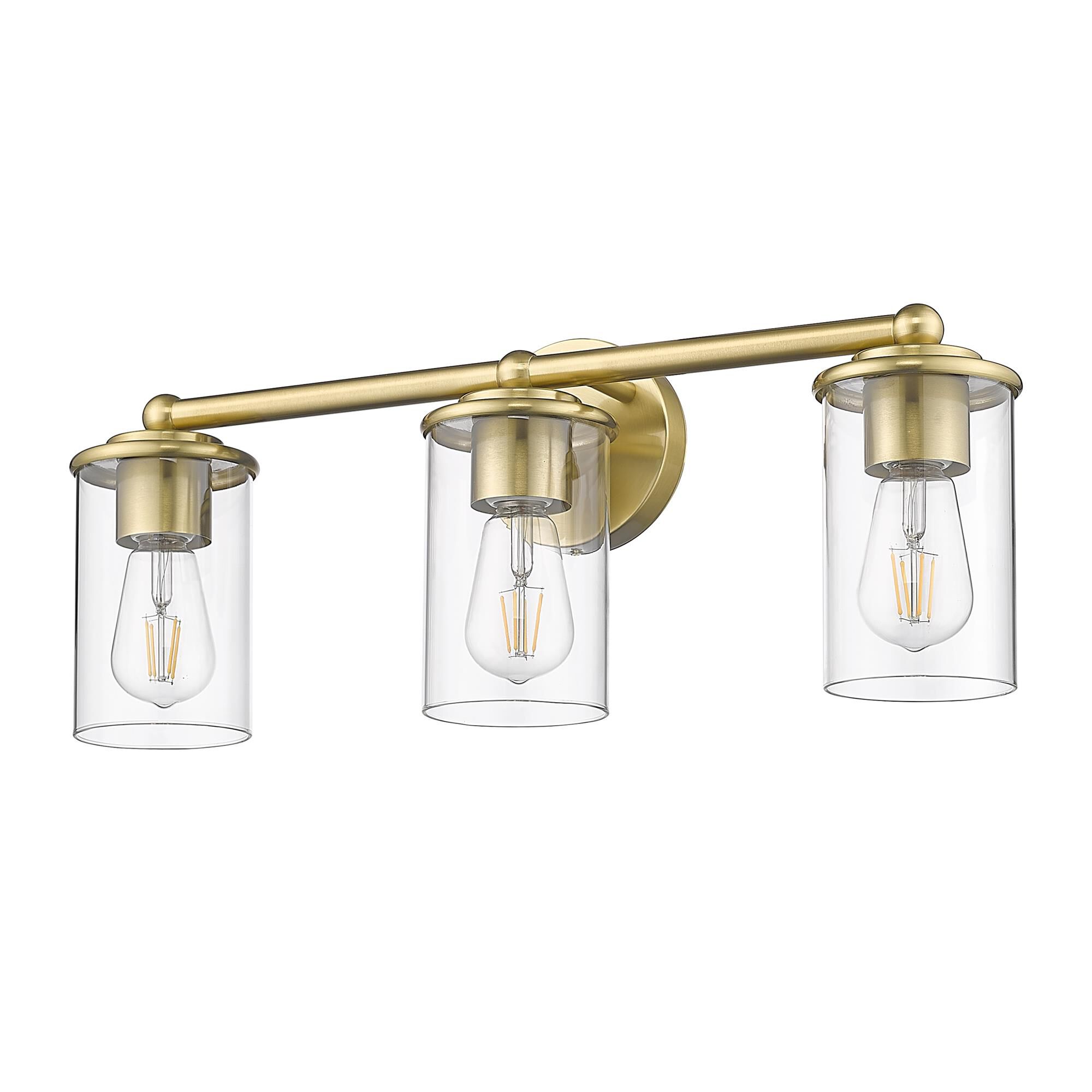 Shown in Luxe Gold finish and Clear glass