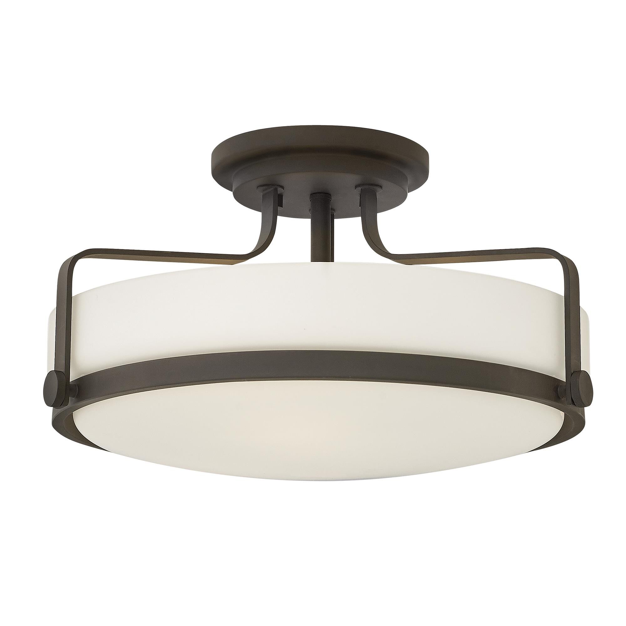 Harper 18 Inch 3 Light Semi Flush Mount,