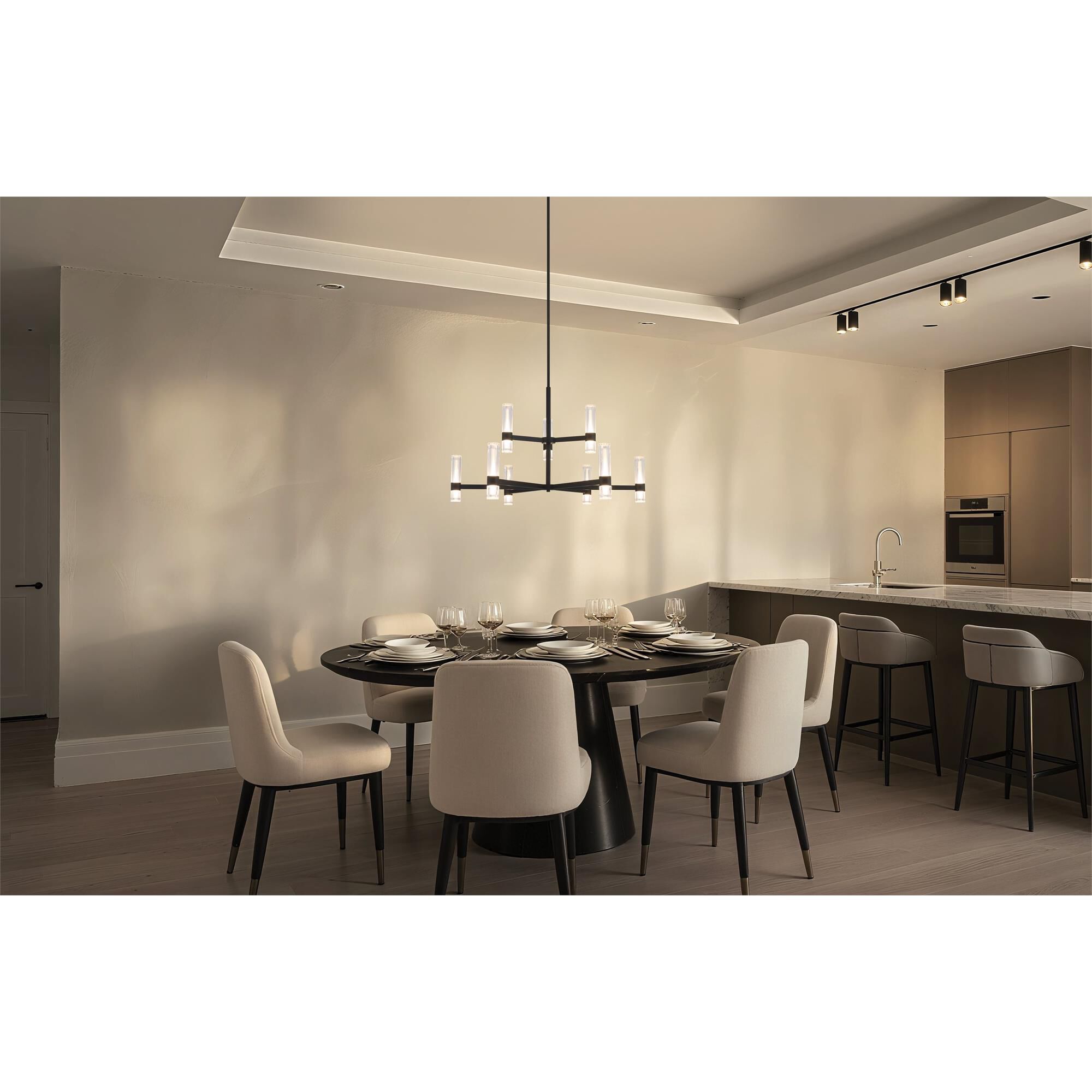 Shown in Matte Black finish and Clear Ribbed, White glass