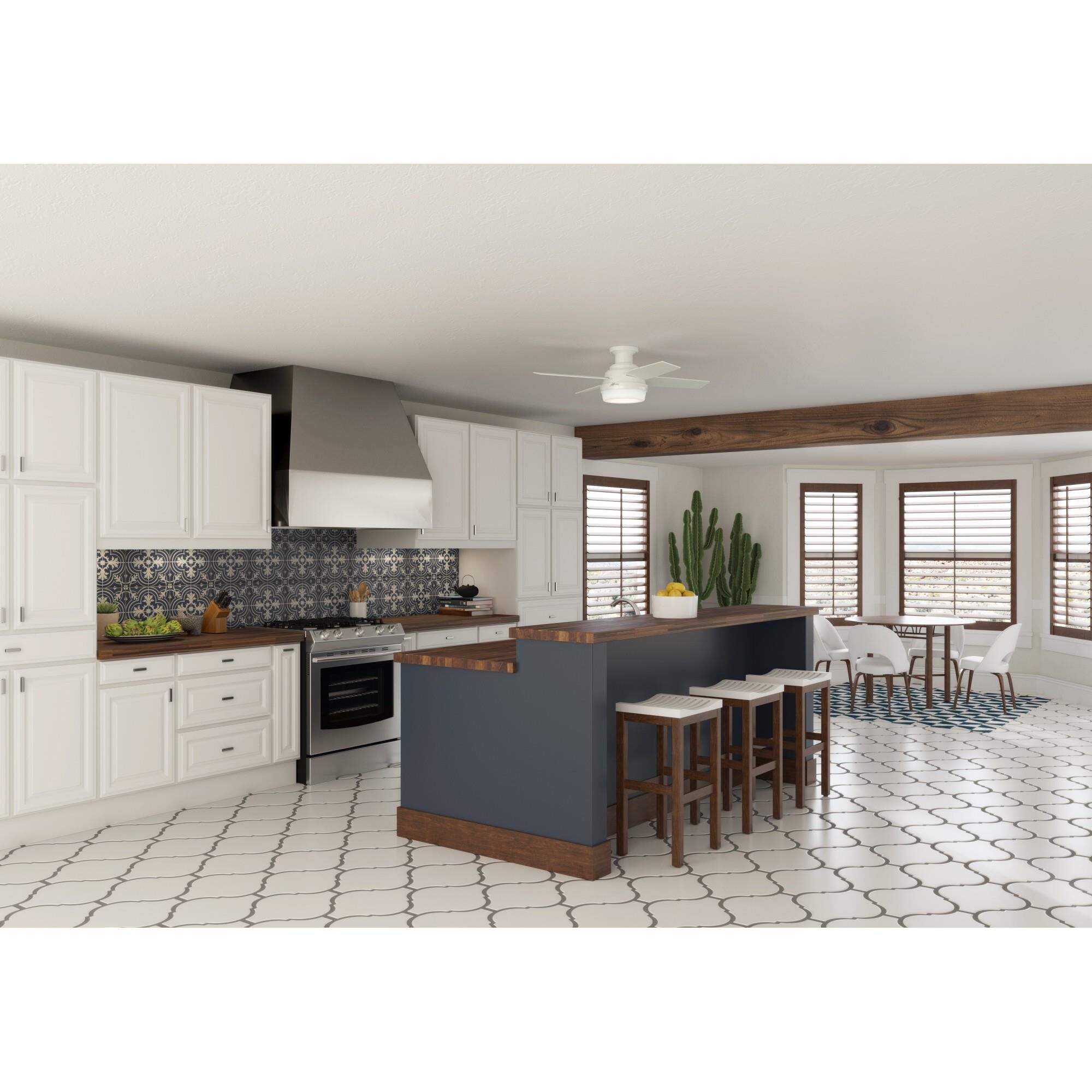 Shown in Fresh White finish and Painted Cased White glass