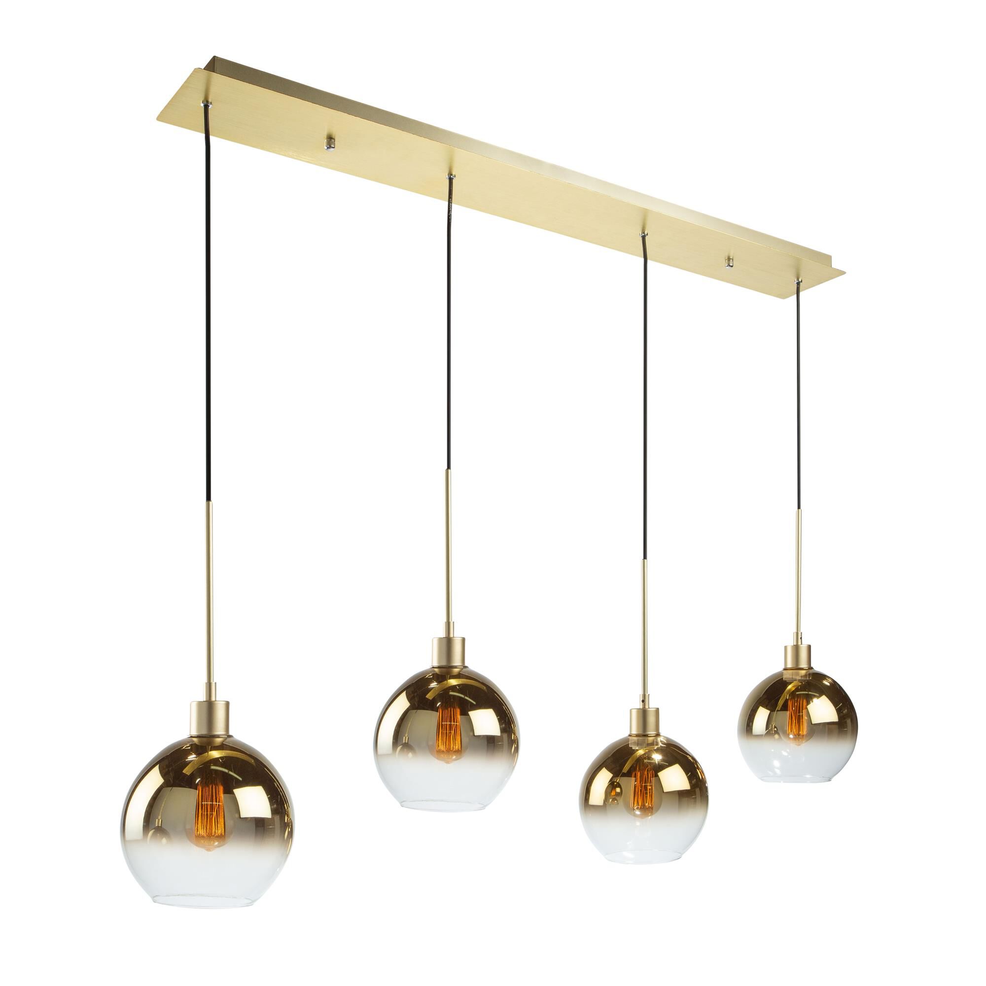 Shown in Gold finish and Clear and Gold glass