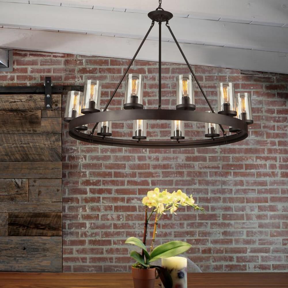 Menlo Park 41 Inch 12 Light Chandelier by Artcraft