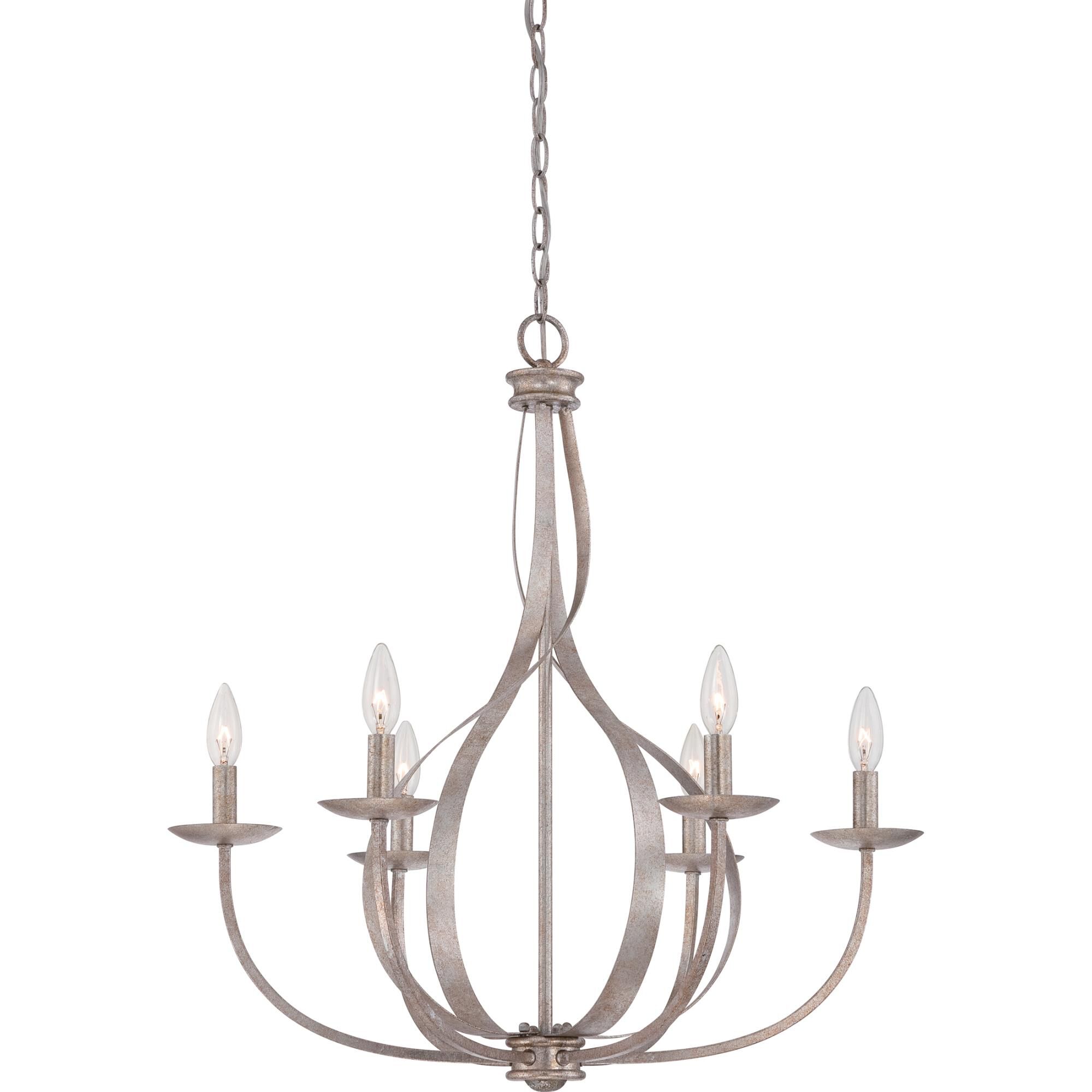 Serenity 26 Inch 6 Light Chandelier by Quoizel