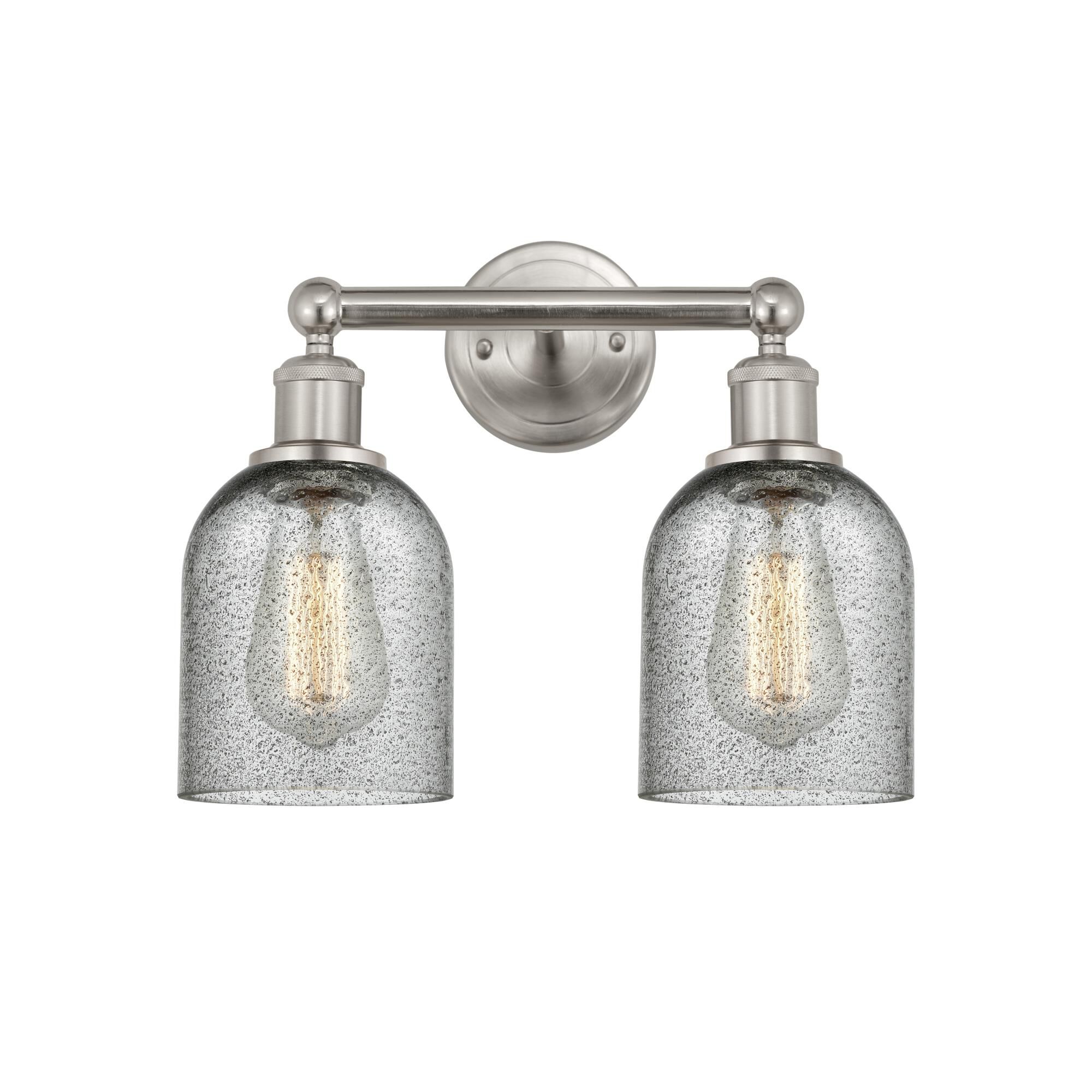 Shown in Brushed Satin Nickel, Charcoal finish and Charcoal glass and Charcoal Glass shade