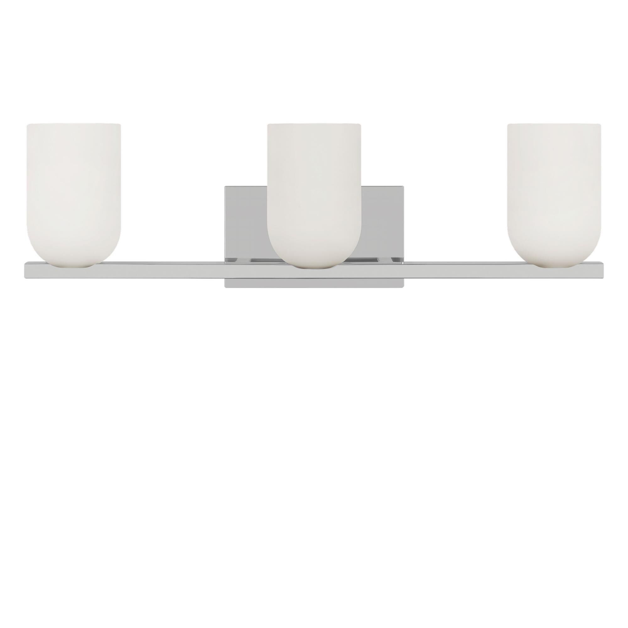 Shown in Chrome finish and Etched White glass