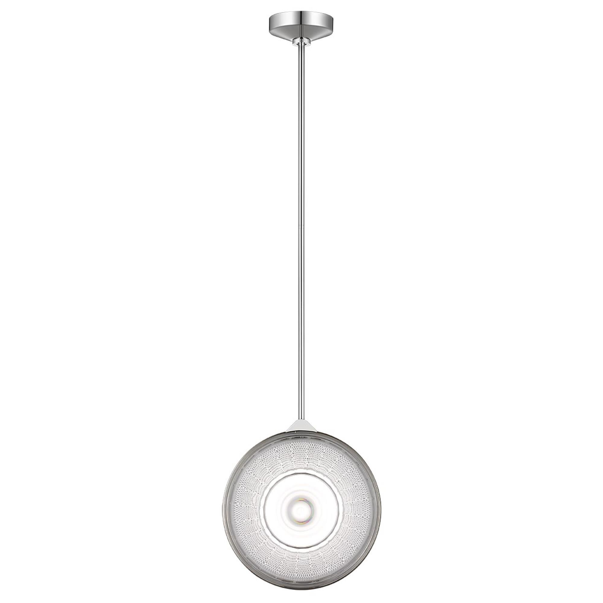 Shown in Polished Nickel finish and Clear crystal